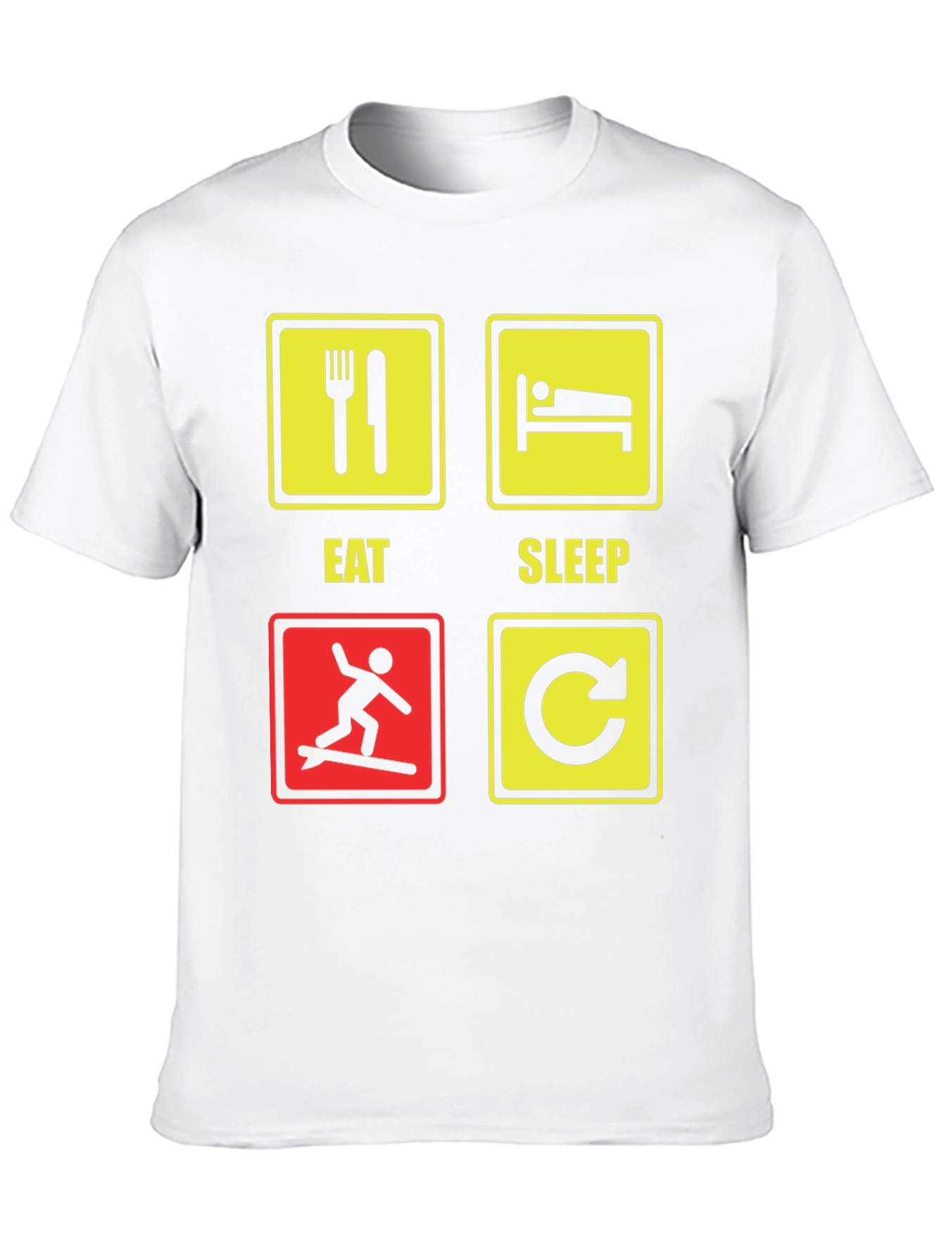 Eat Sleep Surf Repeat T-Shirt Funny Surfing Tee