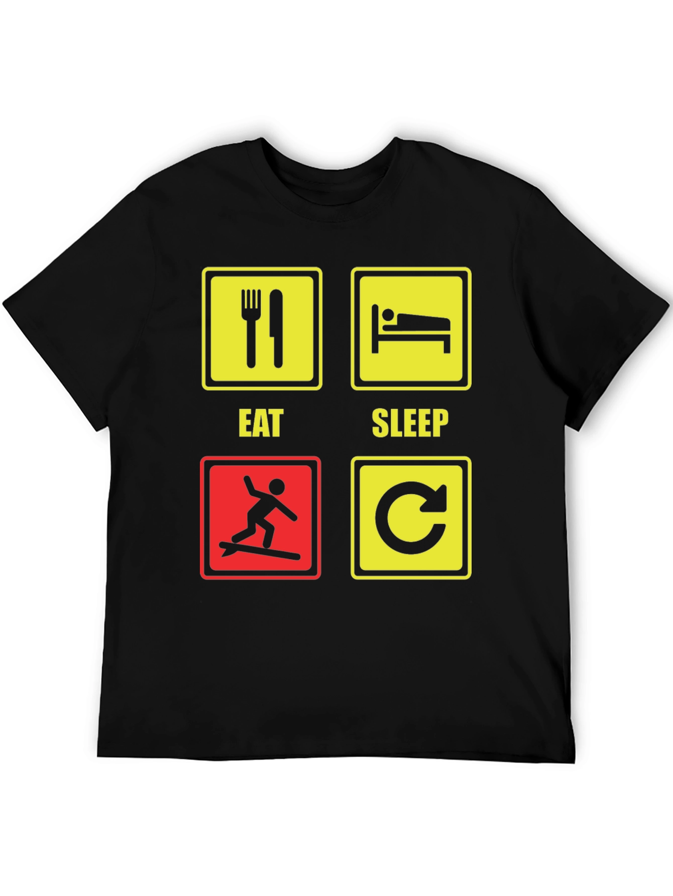 Eat Sleep Surf Repeat T-Shirt Funny Surfing Tee