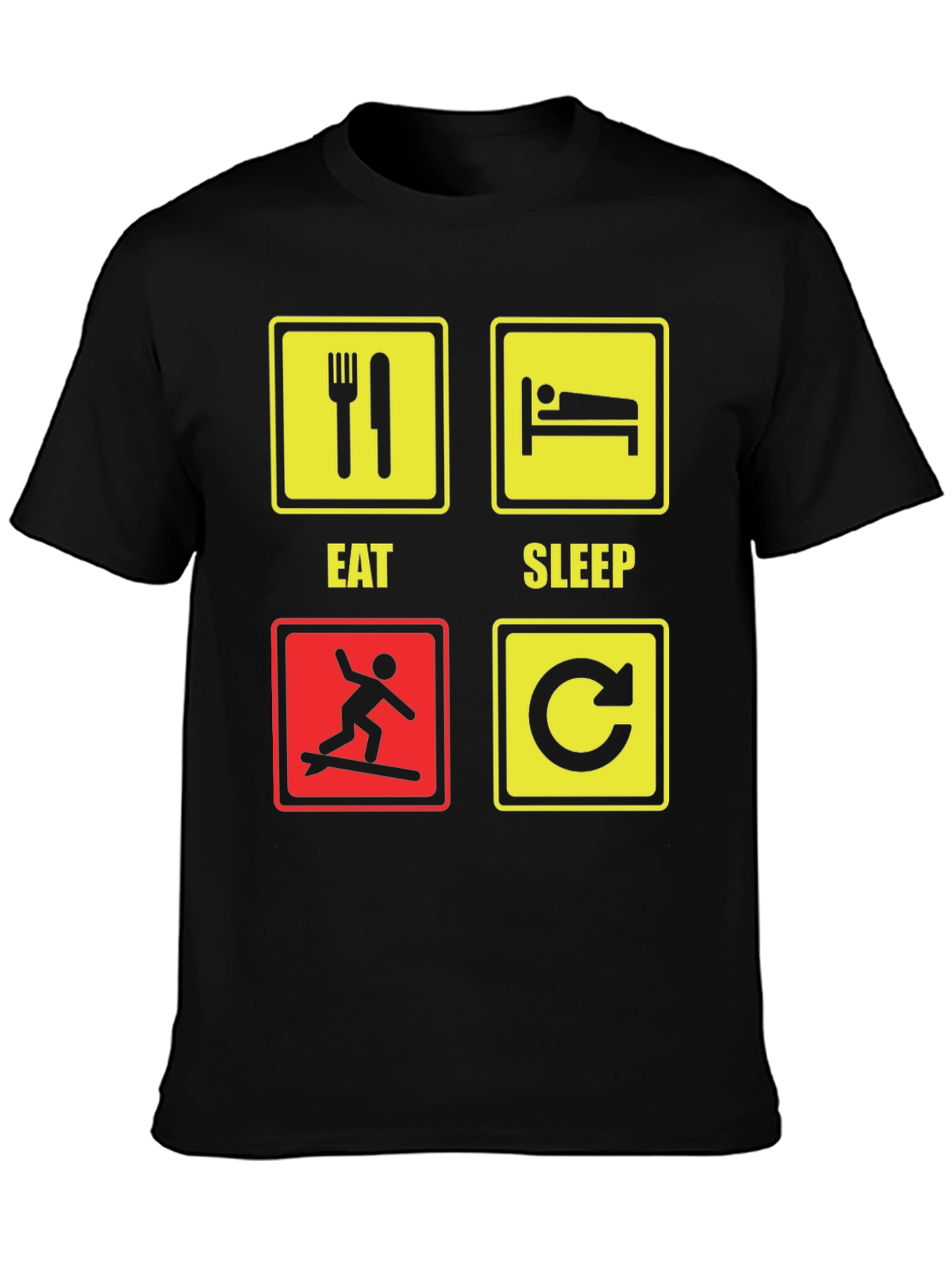 Eat Sleep Surf Repeat T-Shirt Funny Surfing Tee