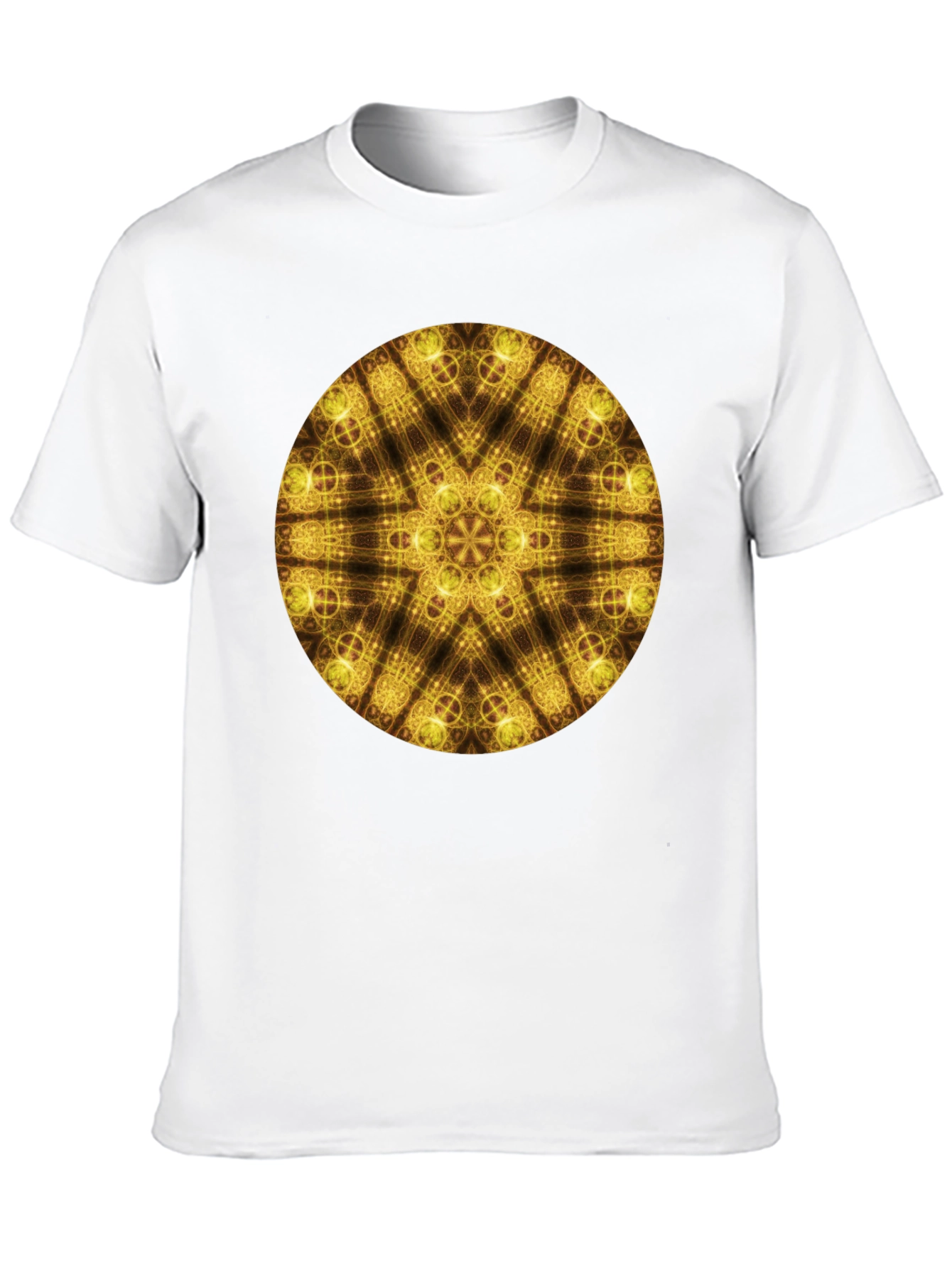 Golden Geometric Mandala T-Shirt