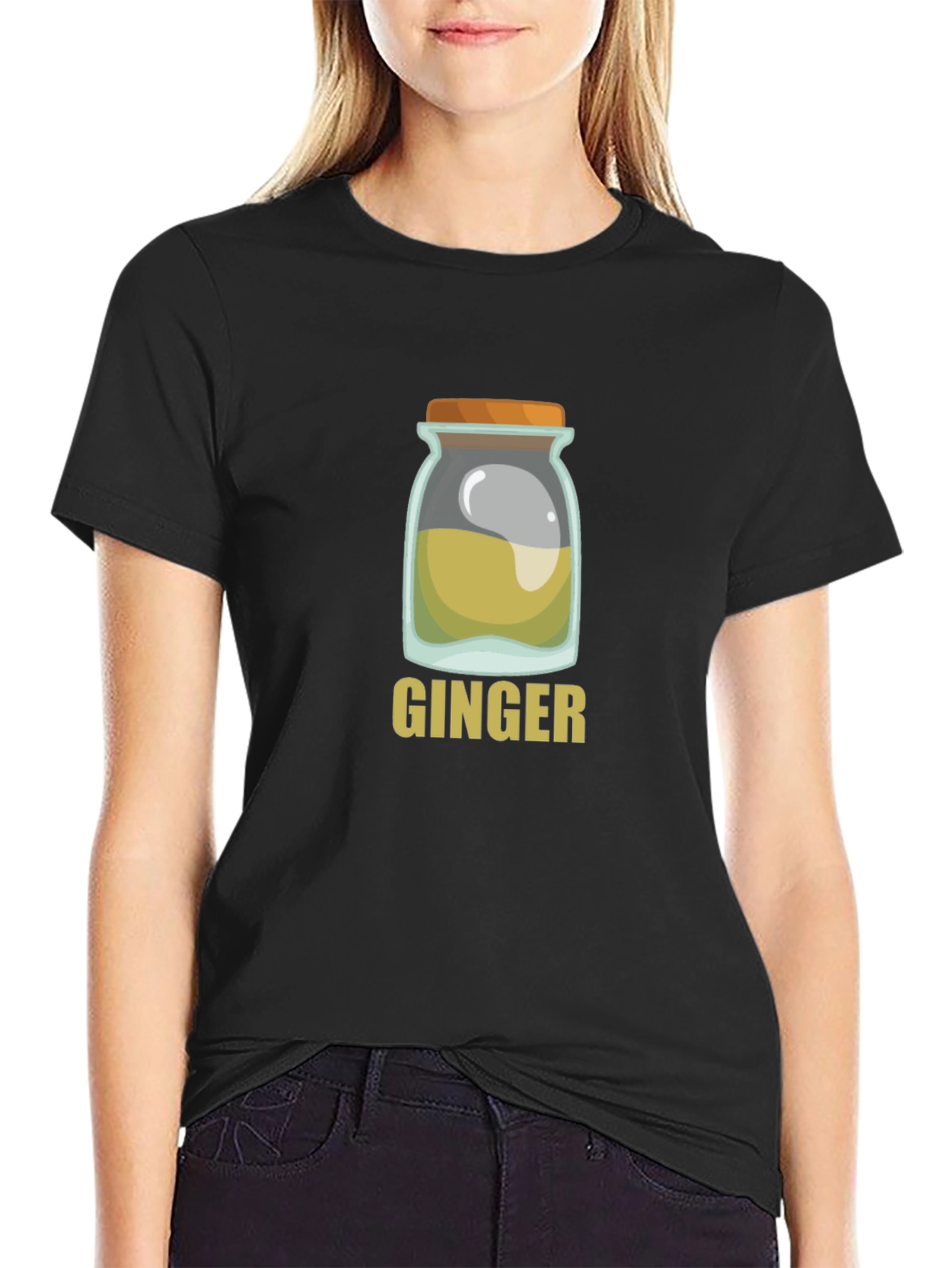 Ginger Jar Graphic Tee - Soft Black T-Shirt