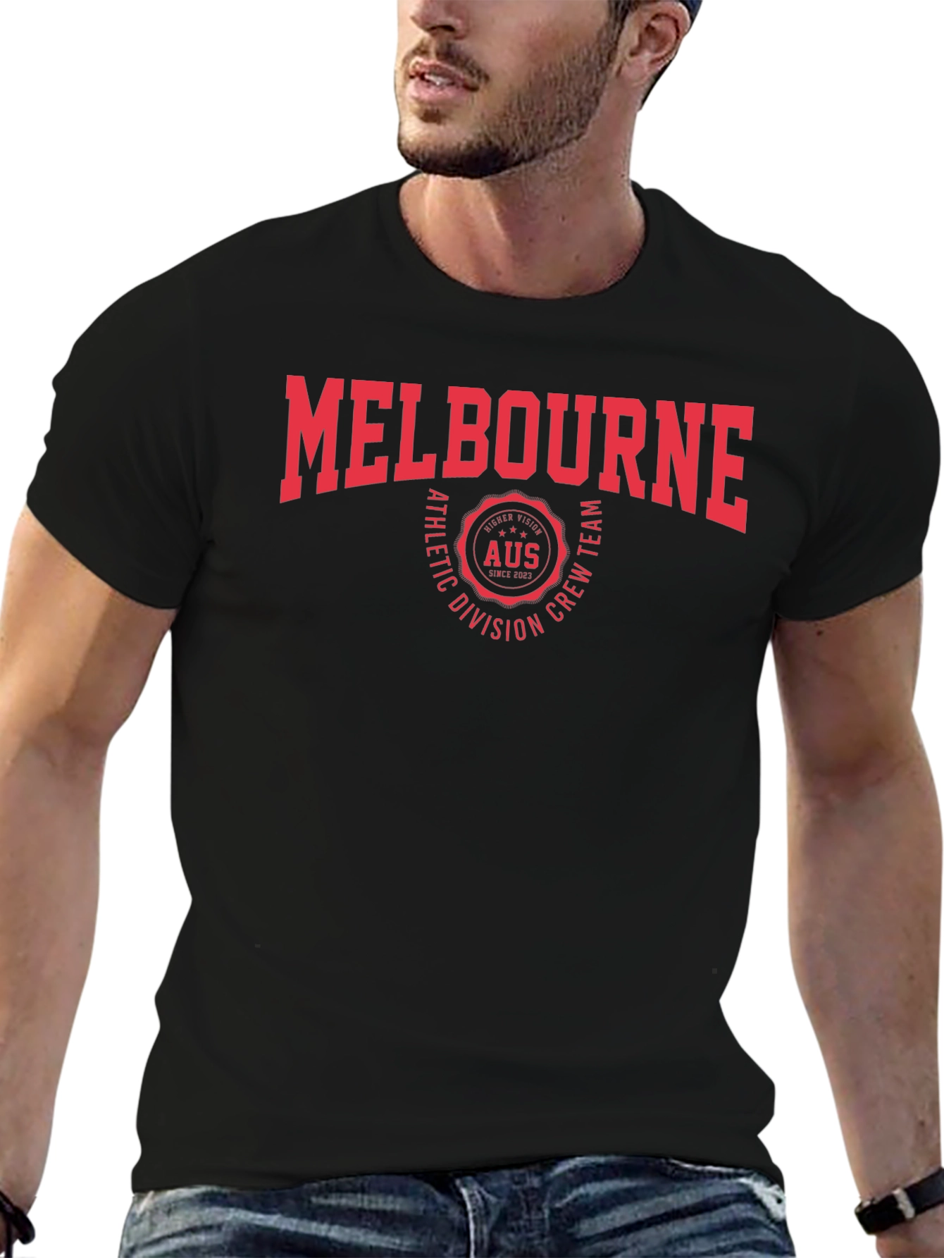 Melbourne Athletic Crew T-Shirt - Black