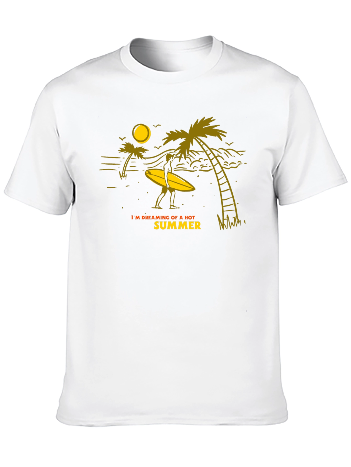 Summer Dreamin Graphic Tee - Black Cotton T-Shirt