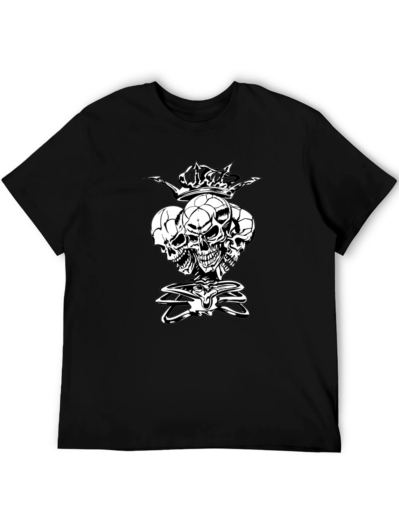 Skull King Graphic Tee - Black Cotton Shirt