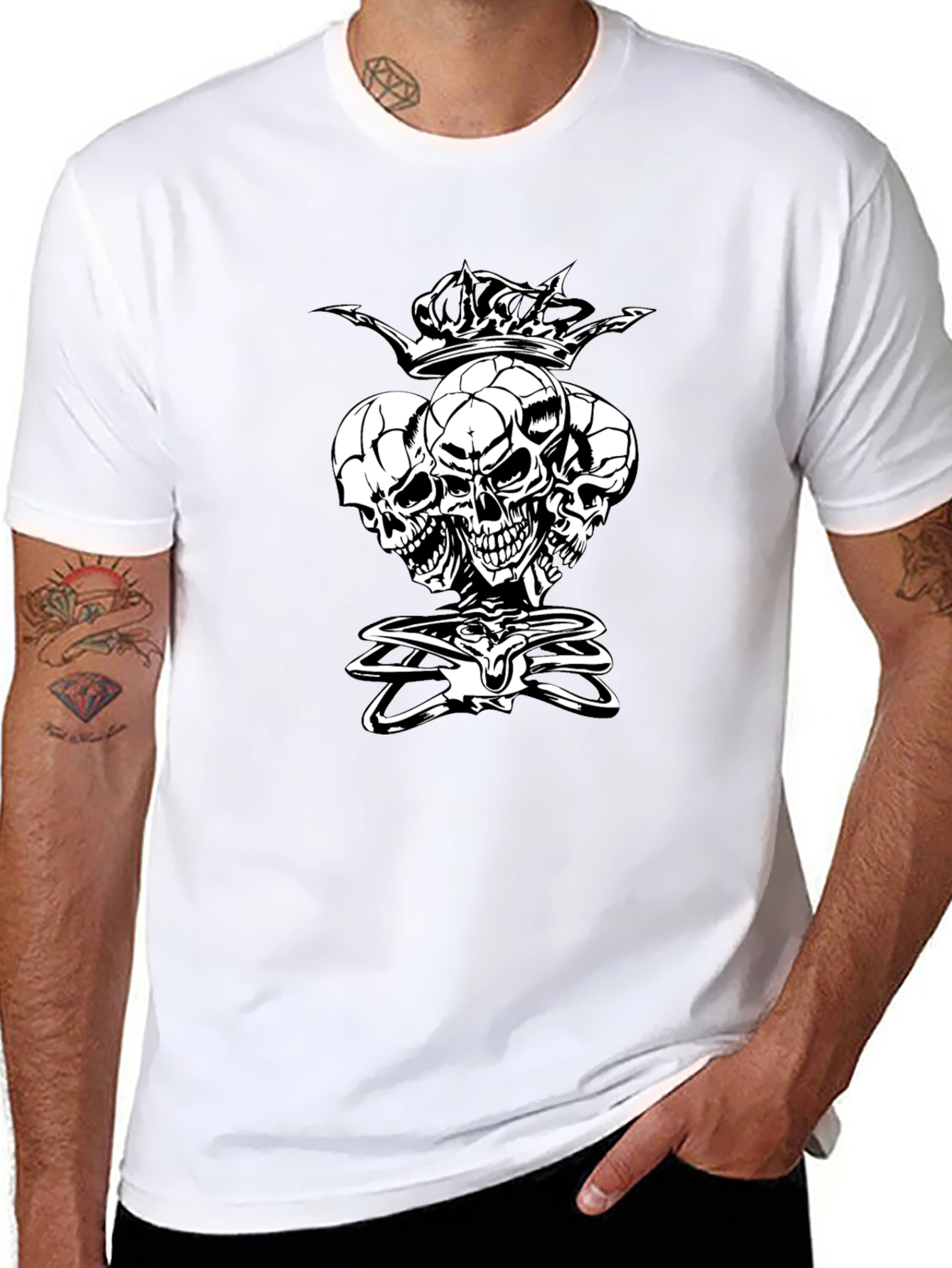 Skull King Graphic Tee - Black Cotton Shirt