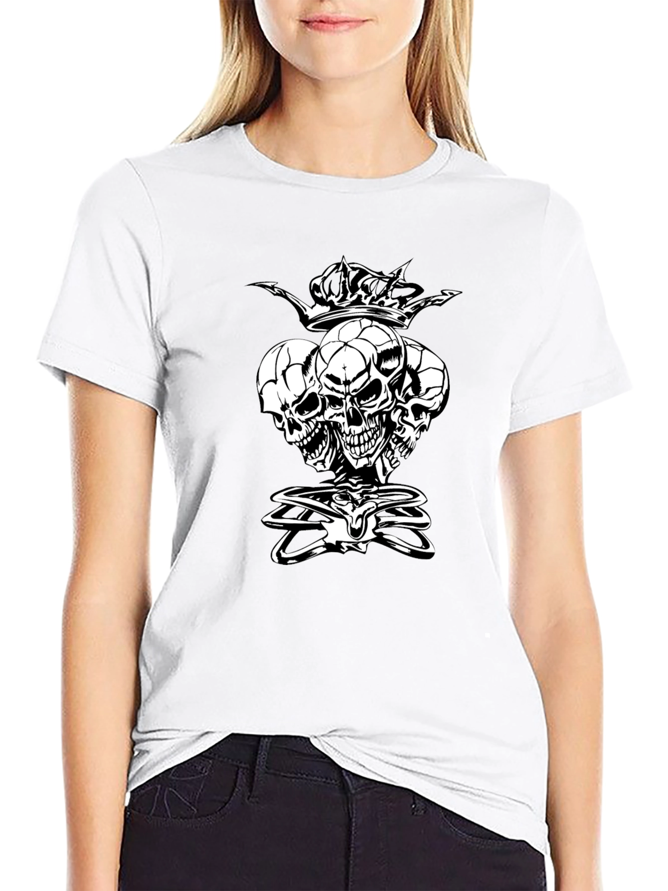 Skull King Graphic Tee - Black Cotton Shirt