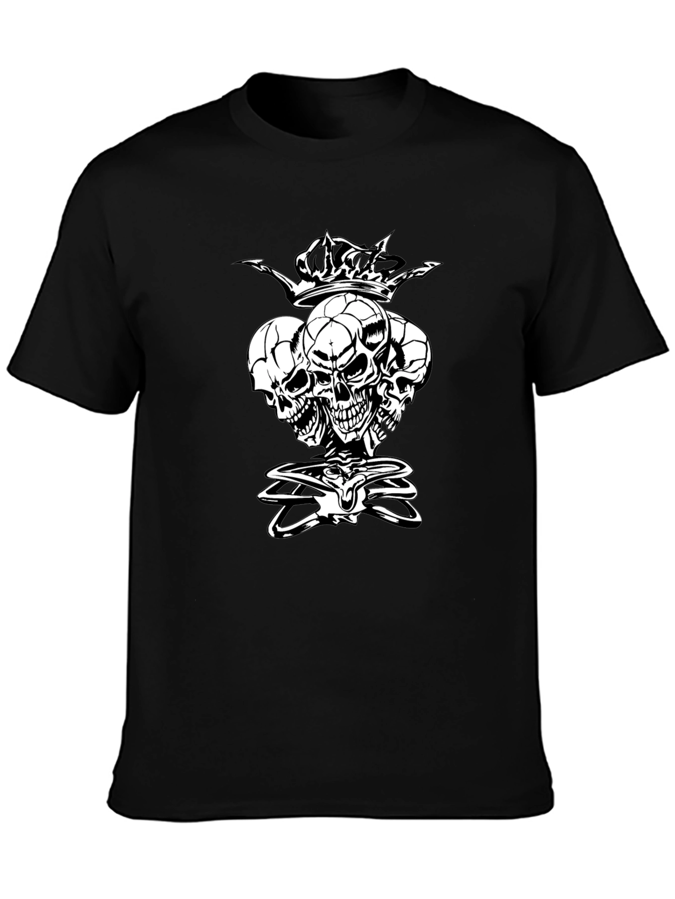 Skull King Graphic Tee - Black Cotton Shirt