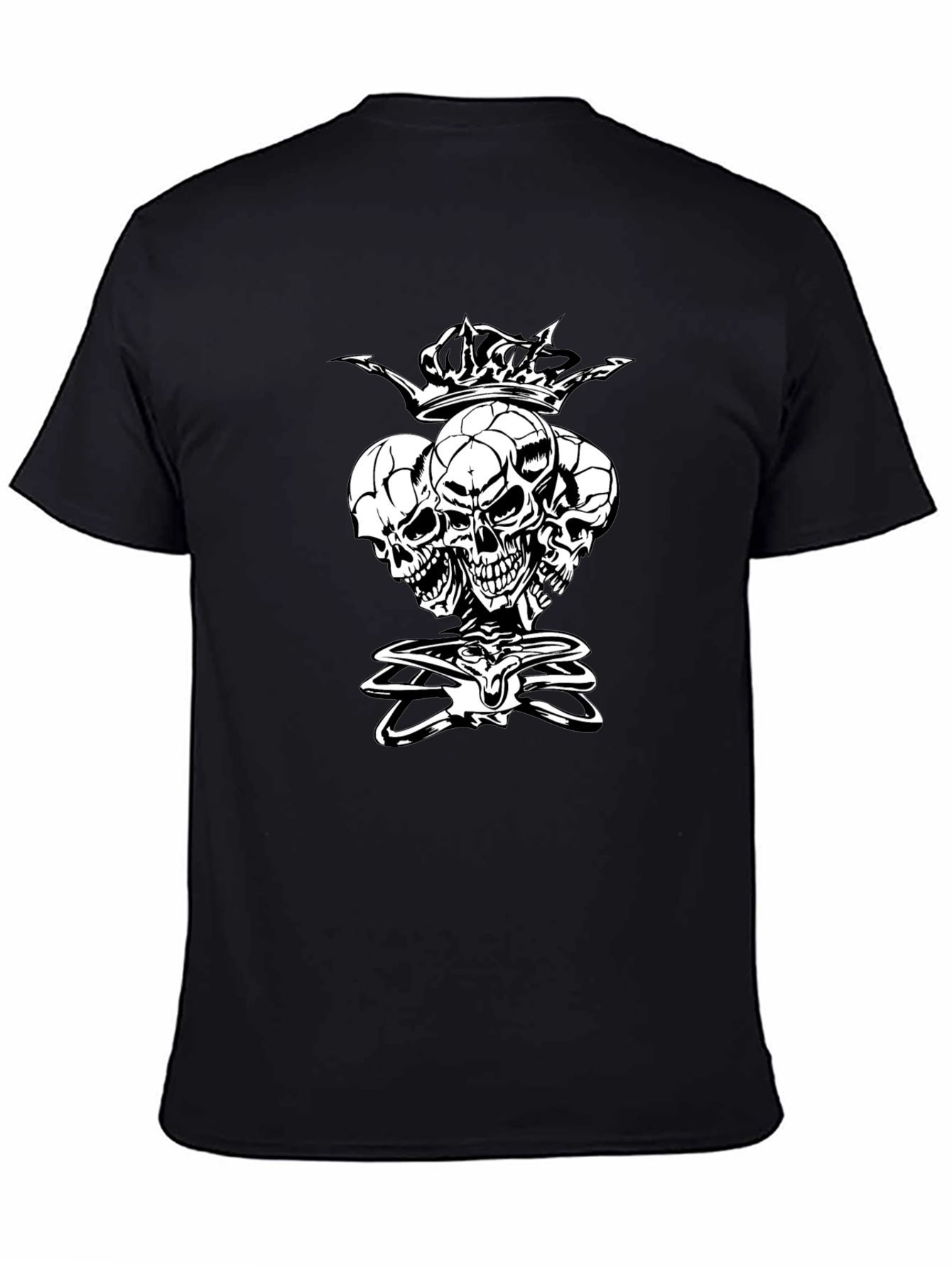 Skull King Graphic Tee - Black Cotton Shirt