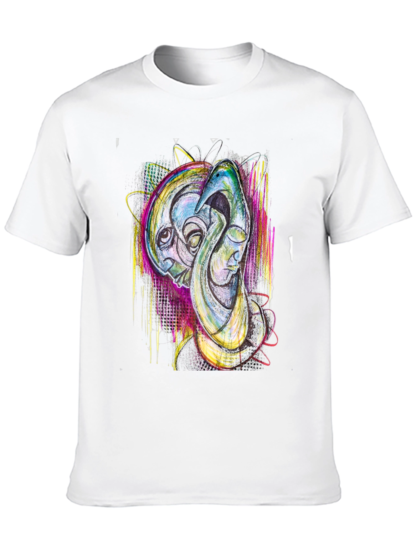 Abstract Art Print Black T-Shirt