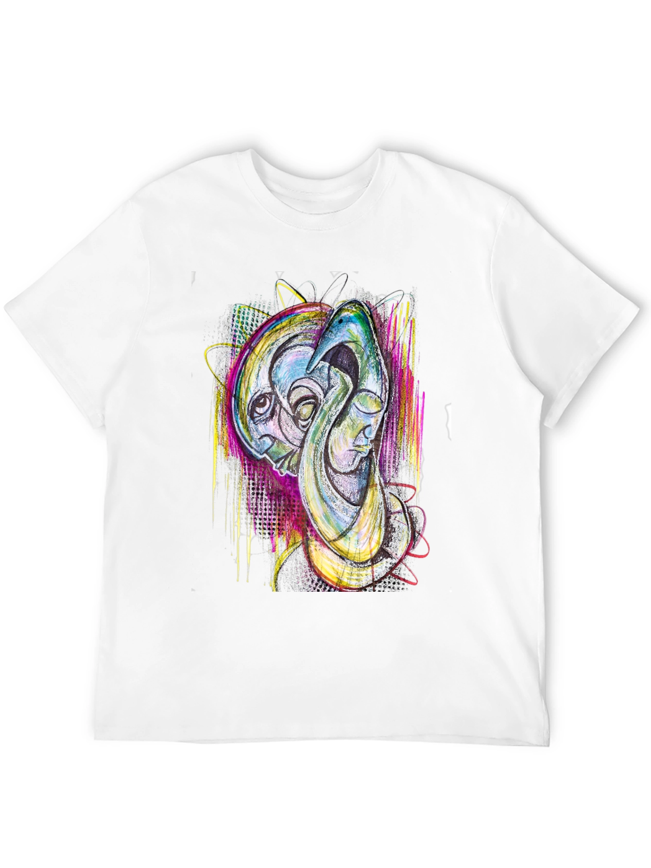 Abstract Art Print Black T-Shirt