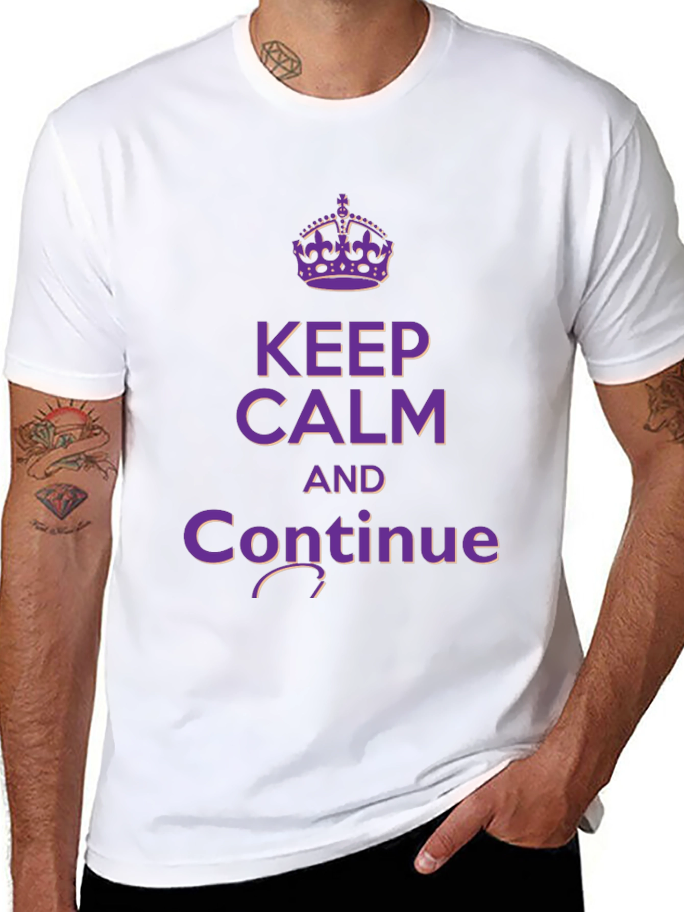 Keep Calm and Continue T-Shirt - Trendy Graphic Tee