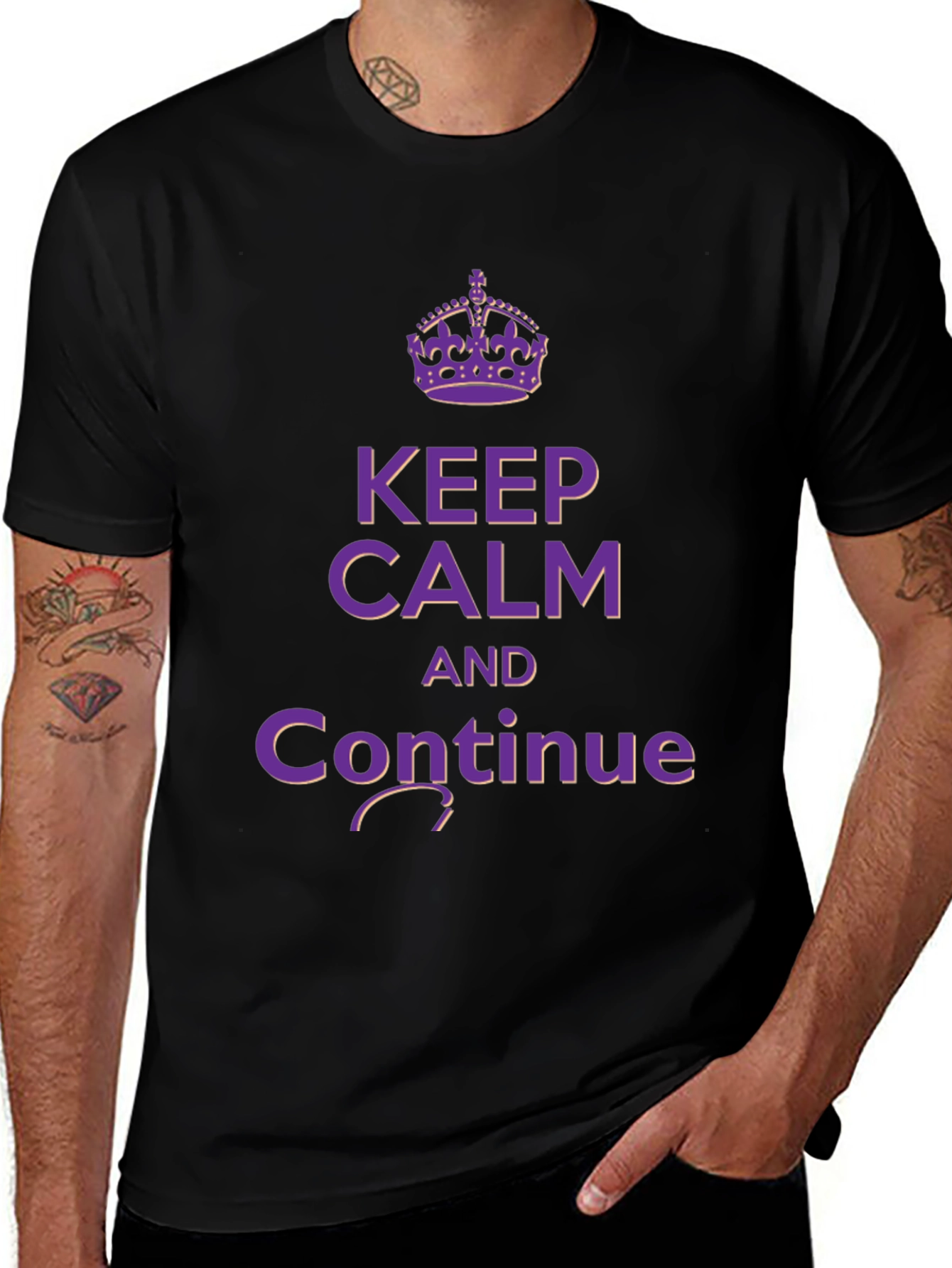 Keep Calm and Continue T-Shirt - Trendy Graphic Tee