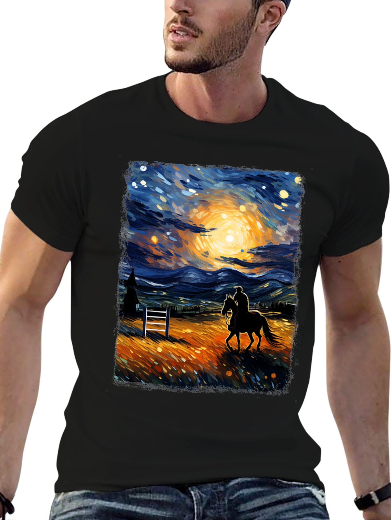 Starry Night Rider Graphic Tee