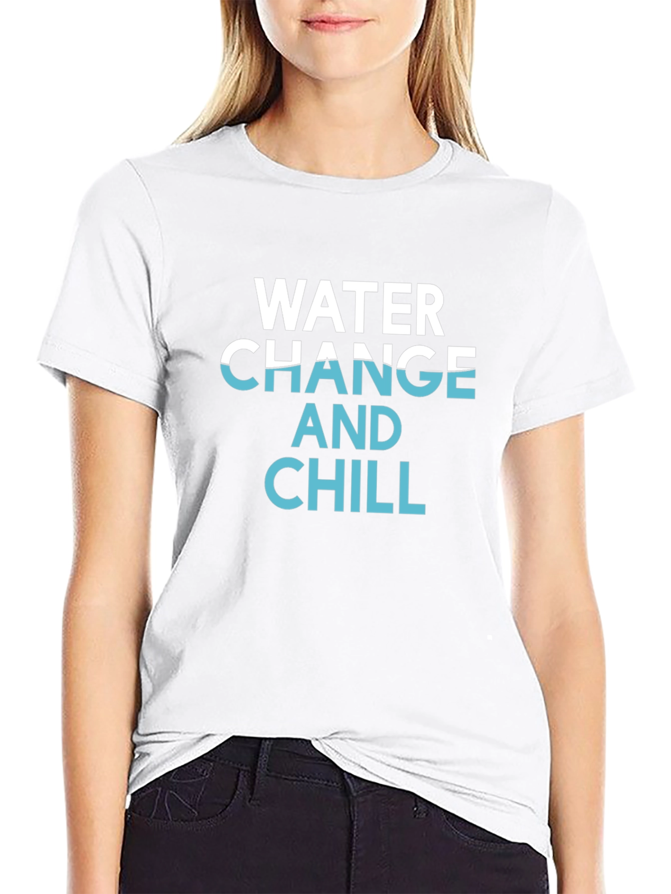 Water Change and Chill Black T-Shirt