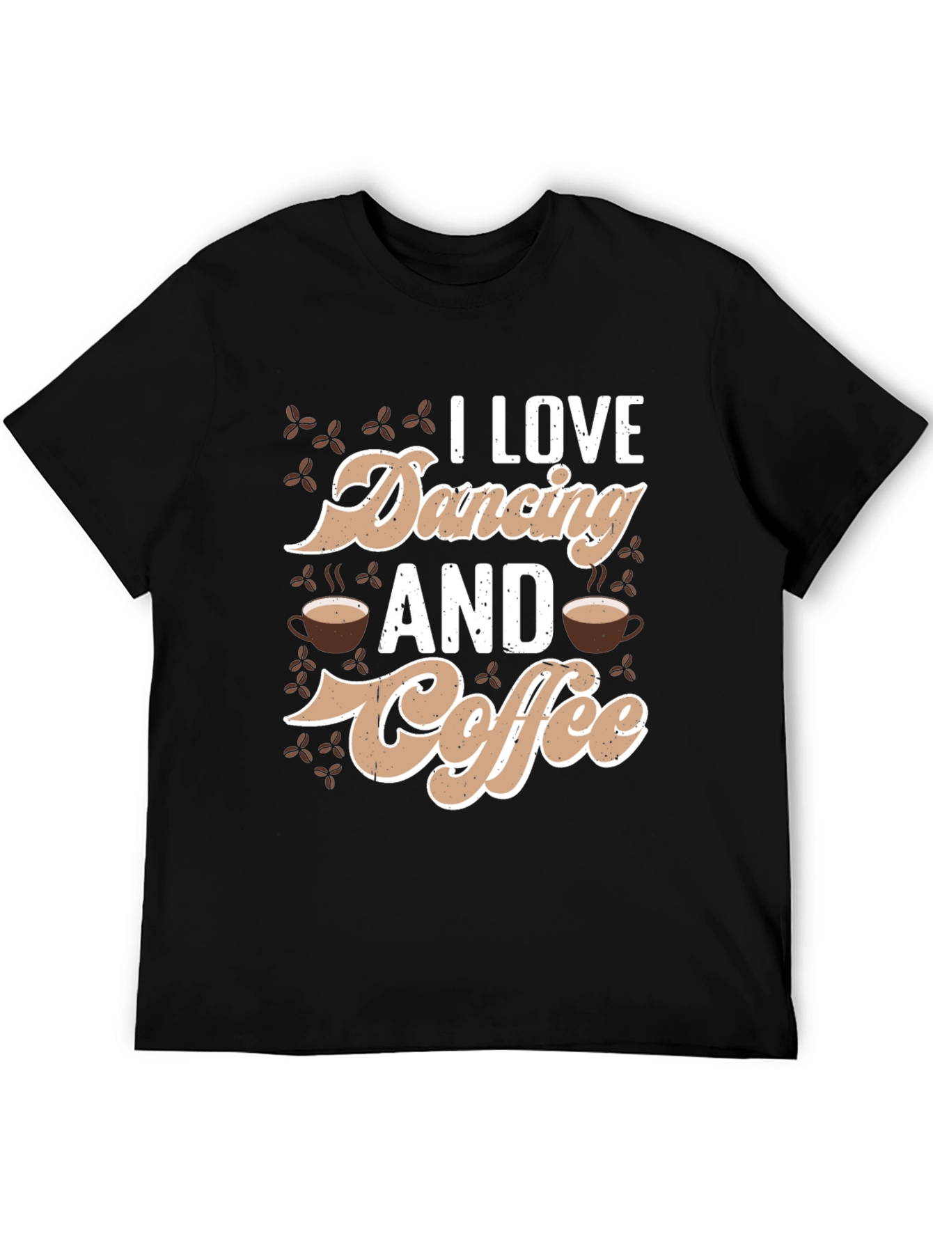 I Love Dancing and Coffee Black Graphic Tee
