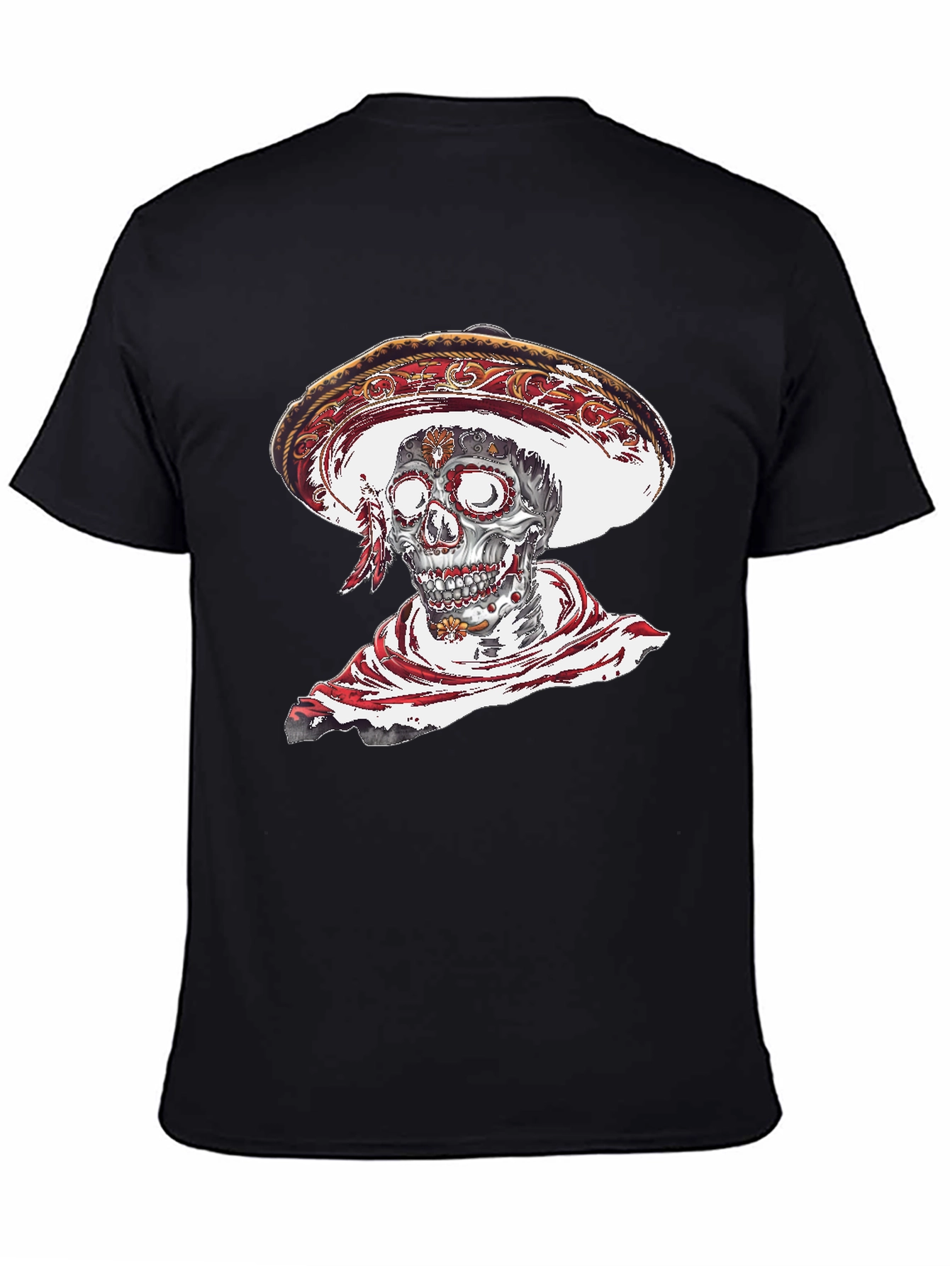 Day of the Dead Skull Graphic T-Shirt