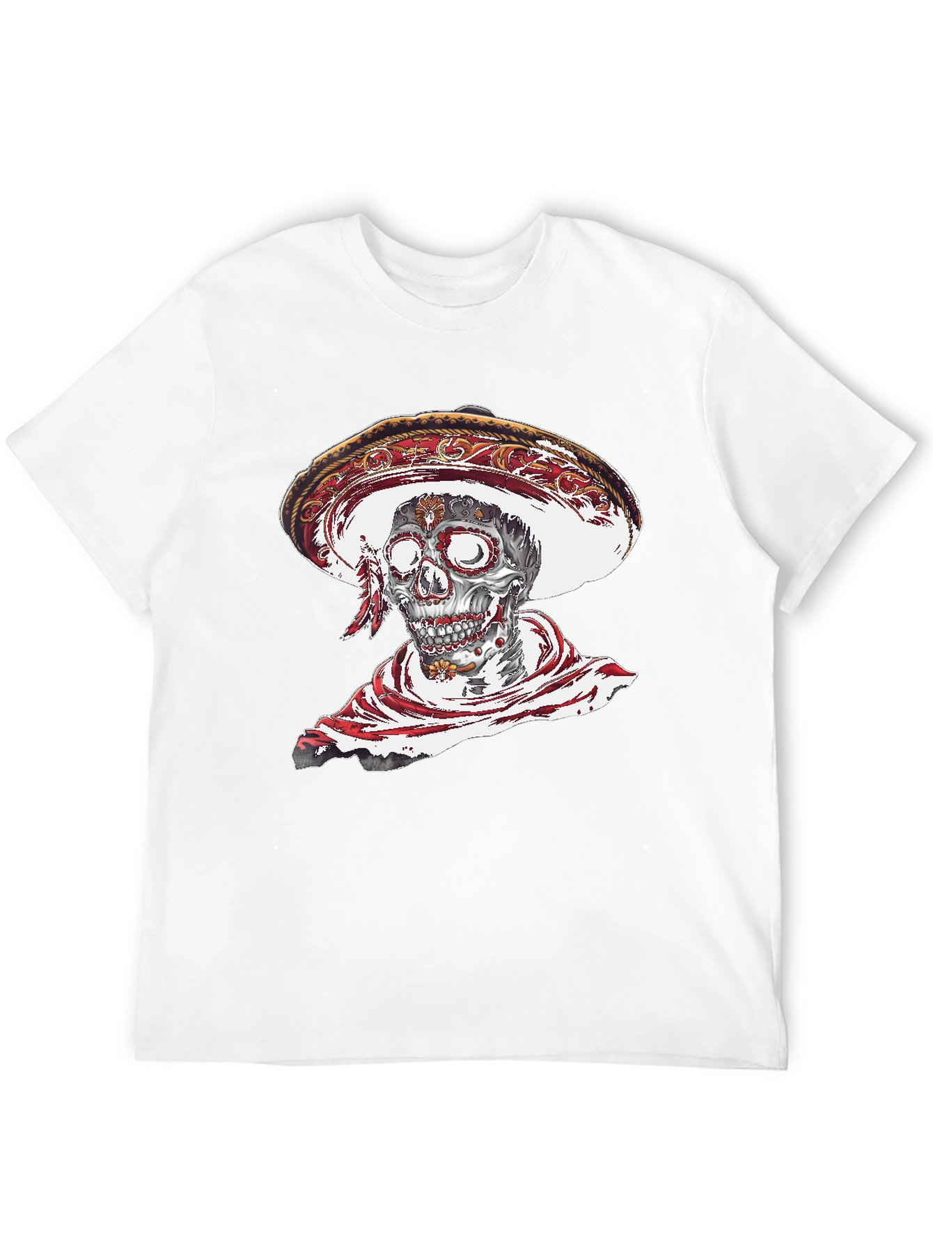 Day of the Dead Skull Graphic T-Shirt