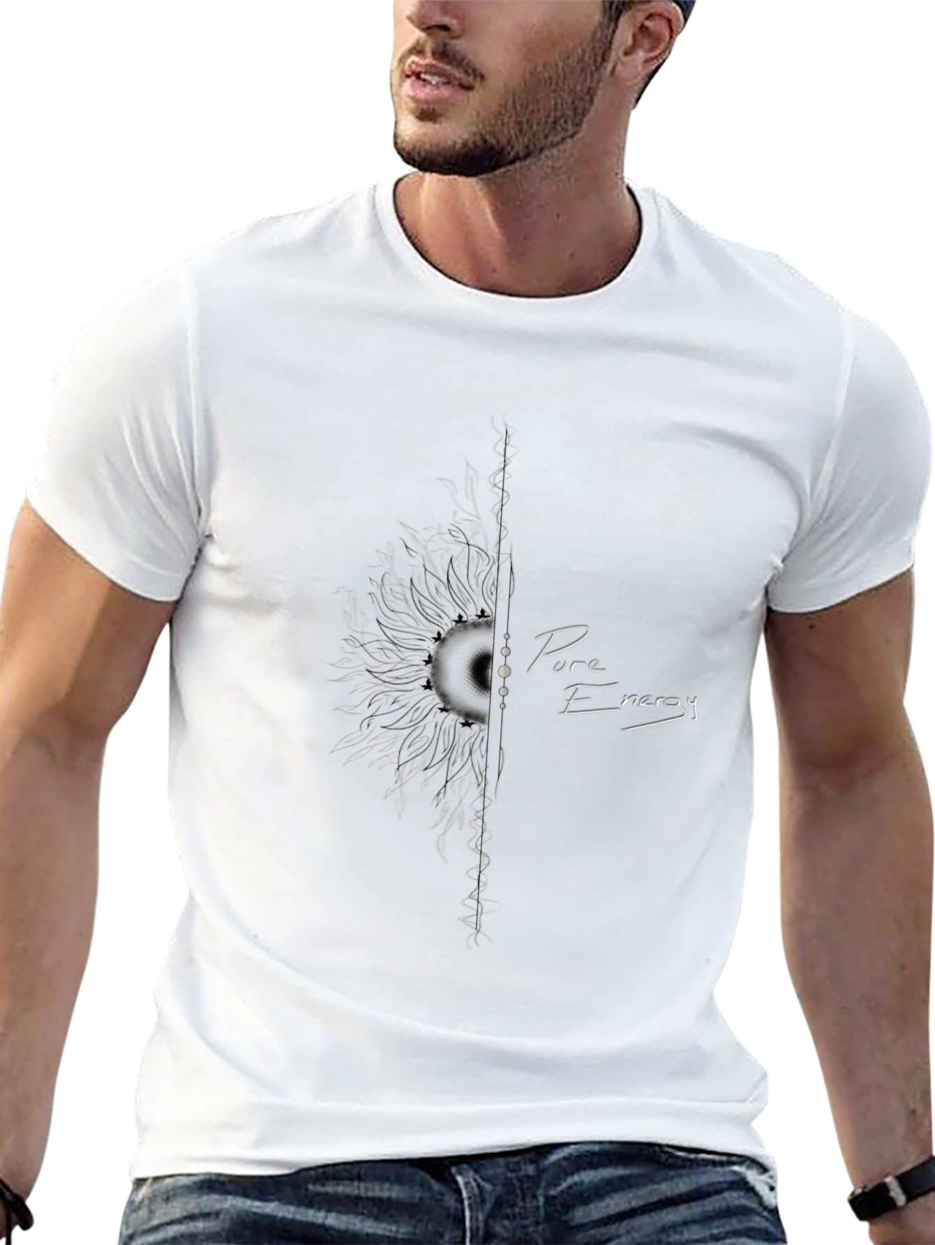 Pure Energy Graphic Black T-Shirt