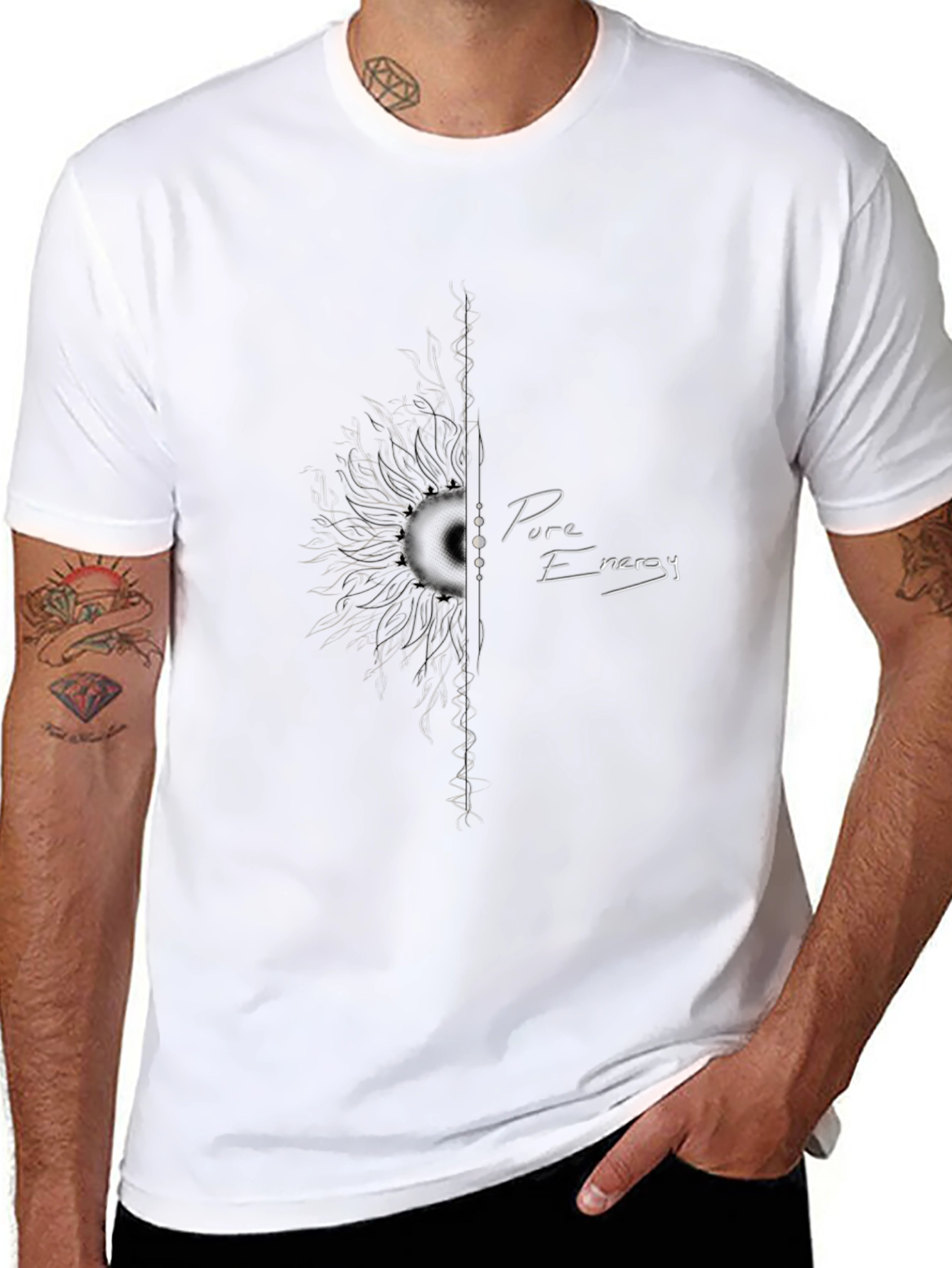 Pure Energy Graphic Black T-Shirt