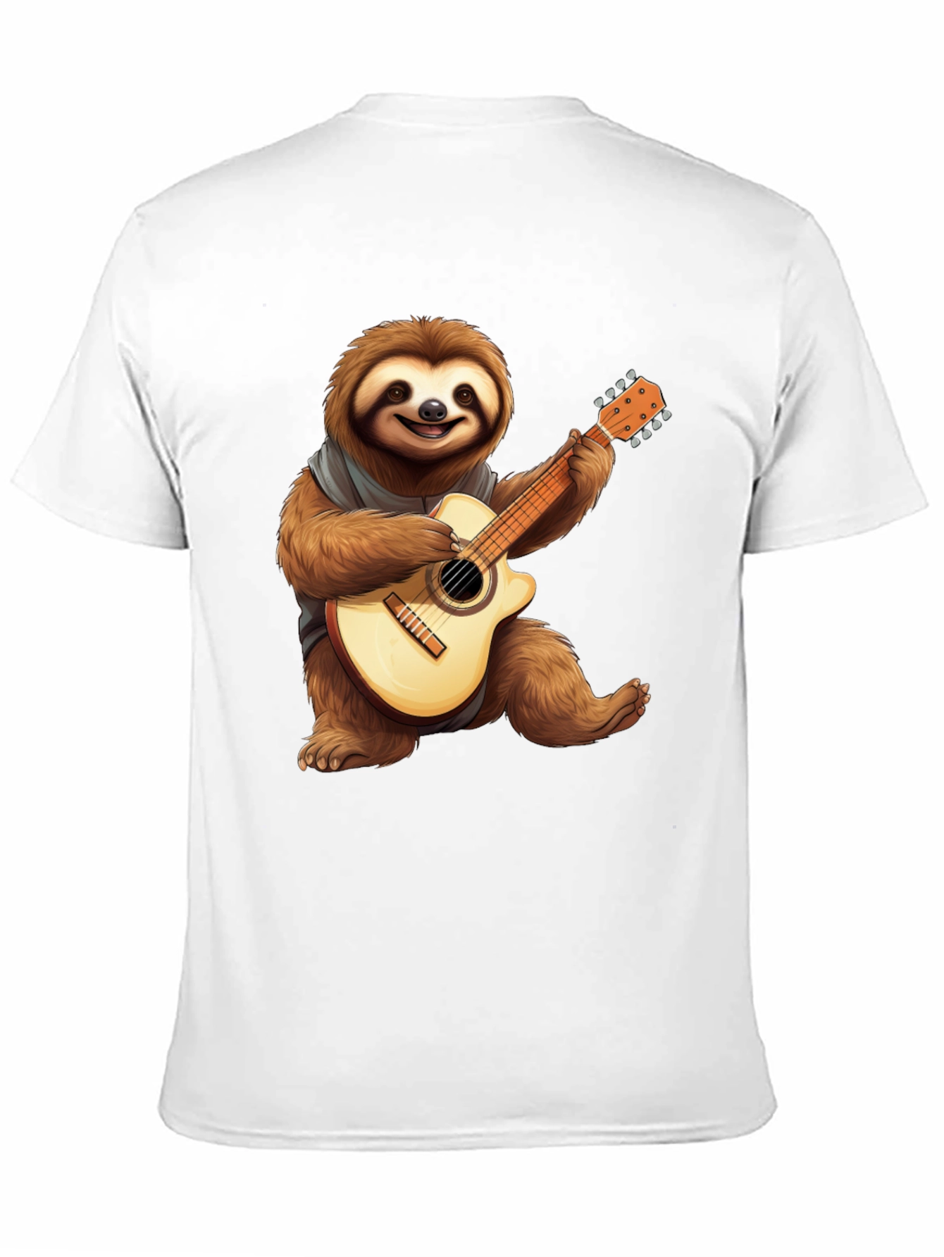 Sloth Guitar Player Graphic T-Shirt