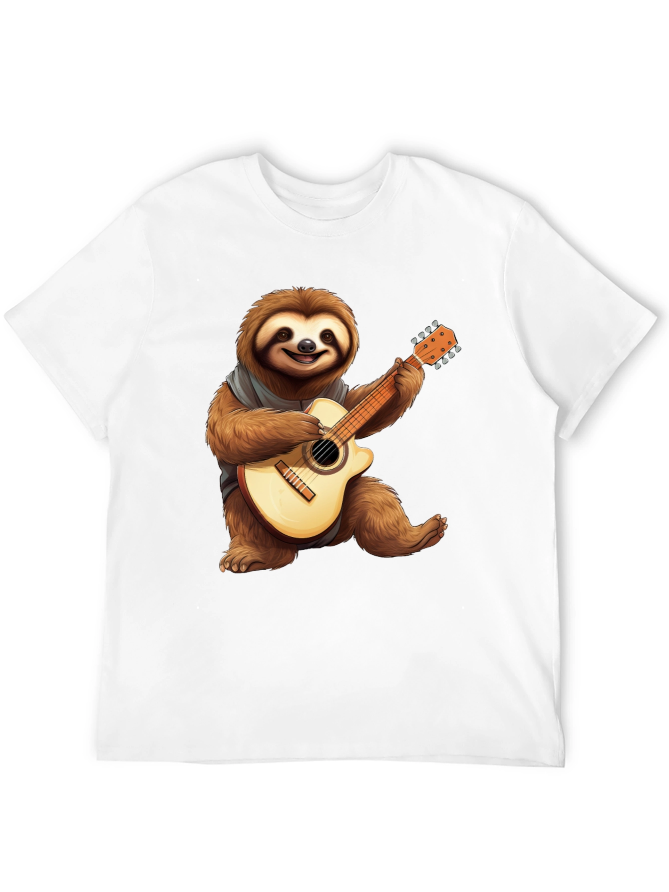 Sloth Guitar Player Graphic T-Shirt