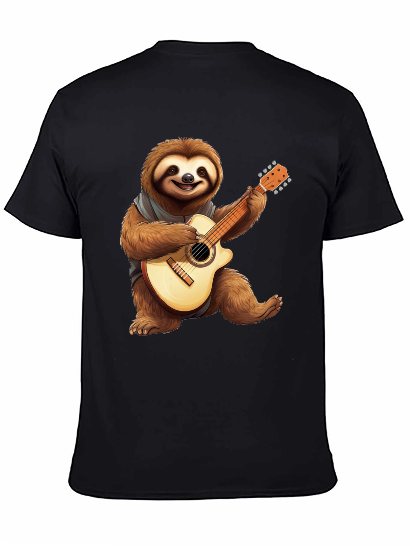 Sloth Guitar Player Graphic T-Shirt