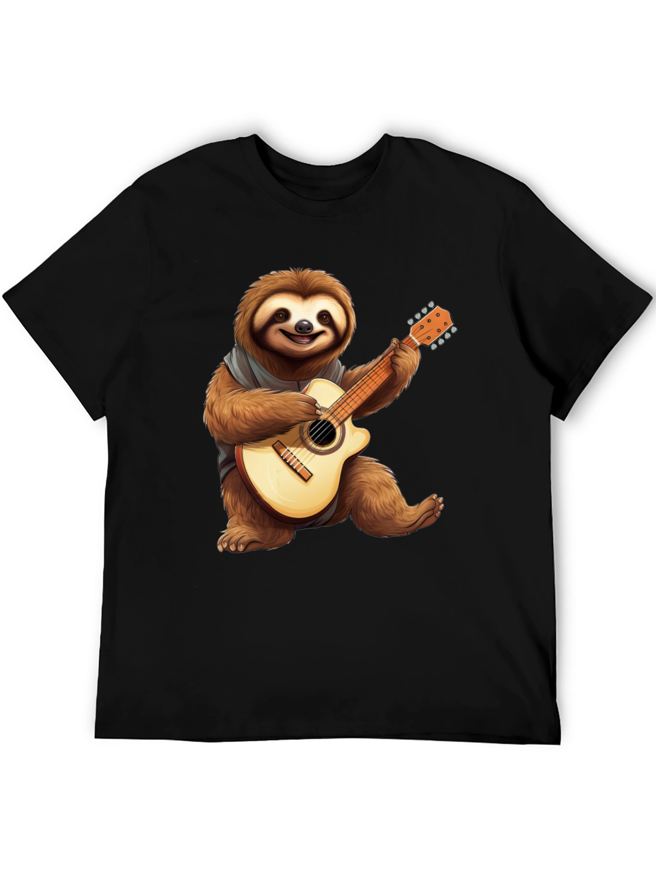 Sloth Guitar Player Graphic T-Shirt