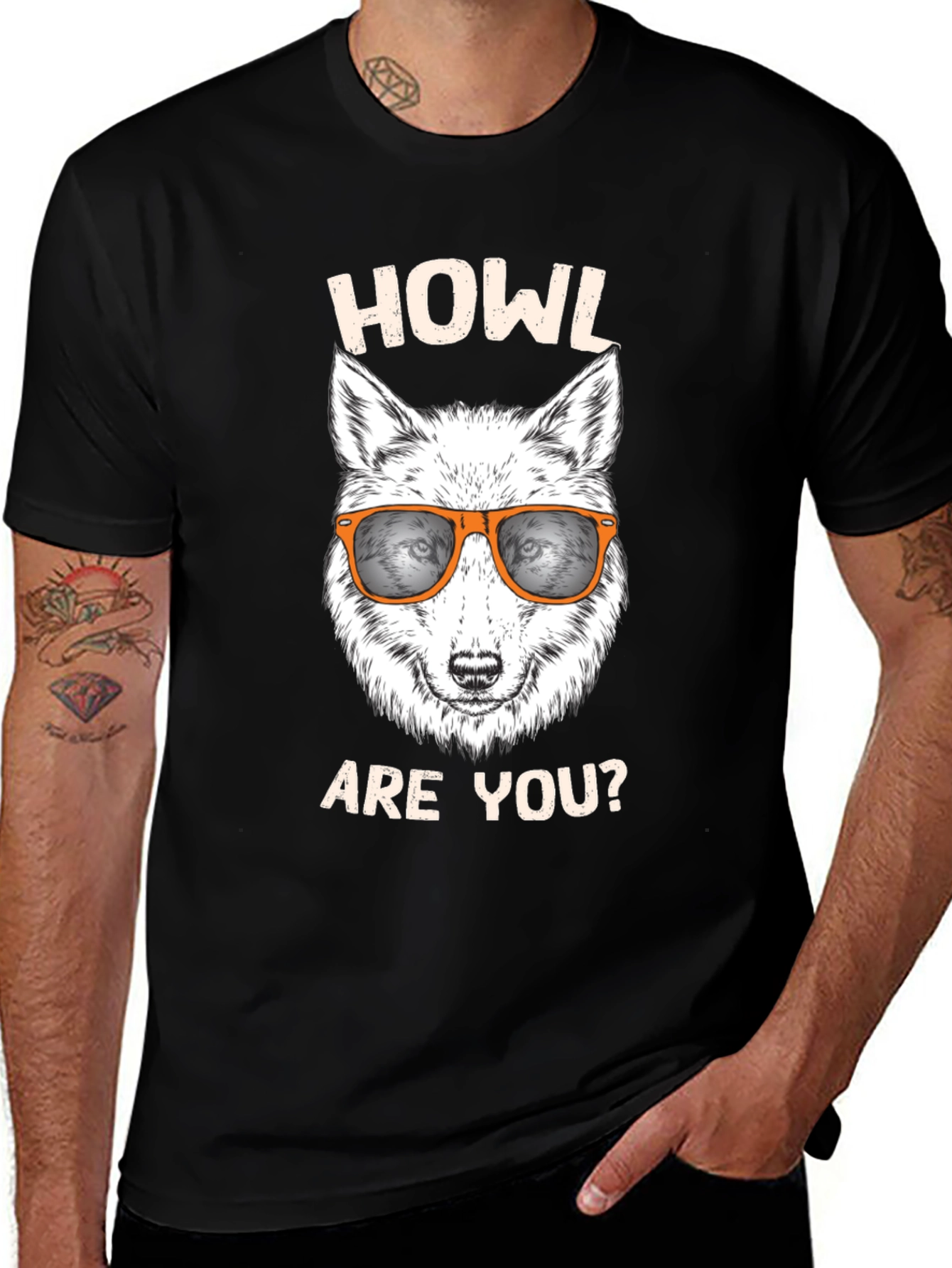 Howl Are You? Graphic T-Shirt - Black