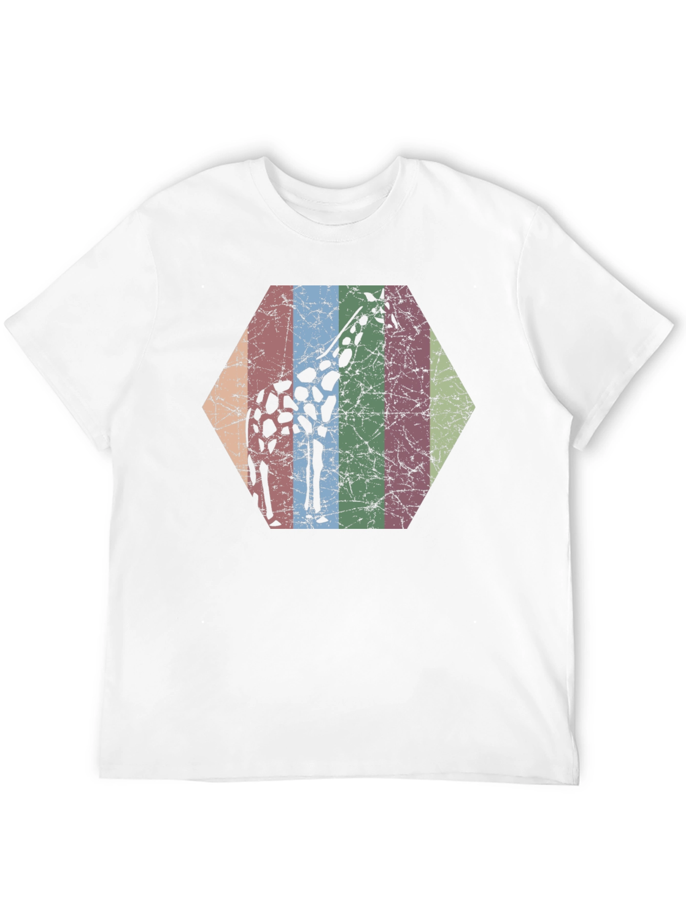 Giraffe Hexagon Graphic Tee - Unisex
