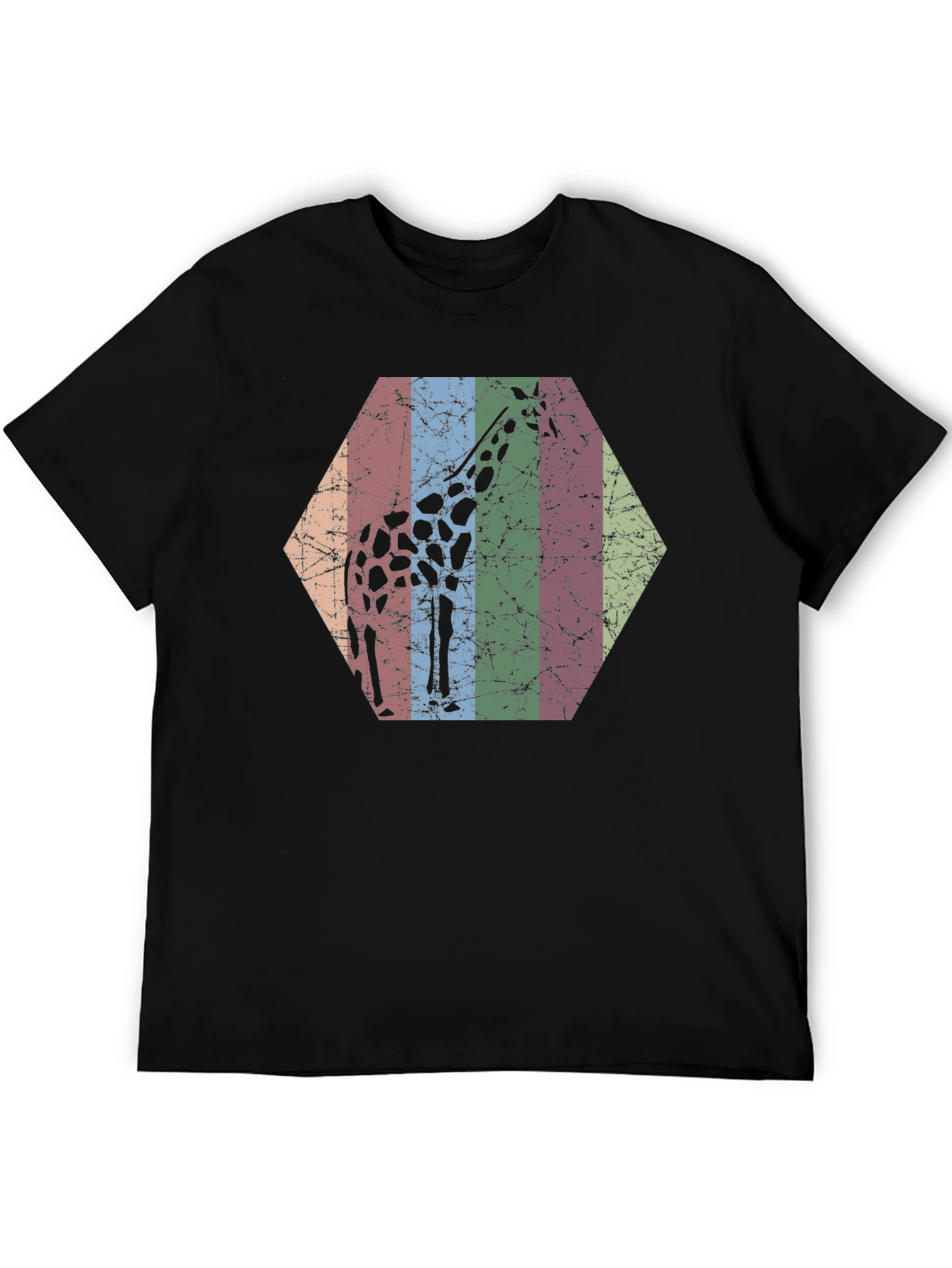 Giraffe Hexagon Graphic Tee - Unisex
