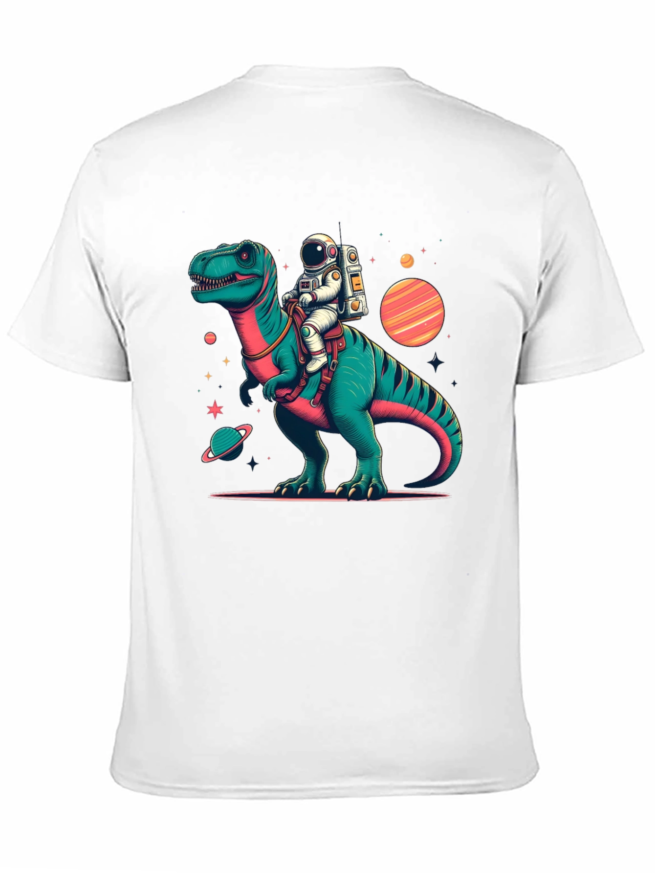 Dino Astronaut Black T-Shirt