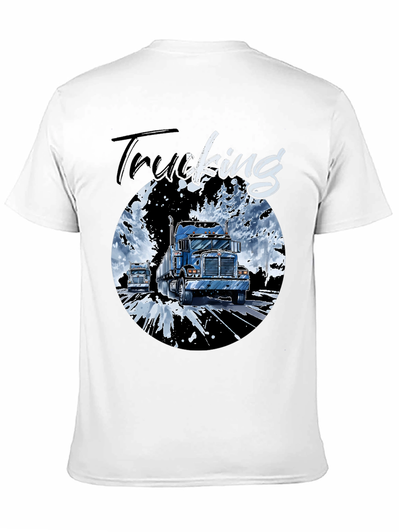Trucking Graphic T-Shirt - Black
