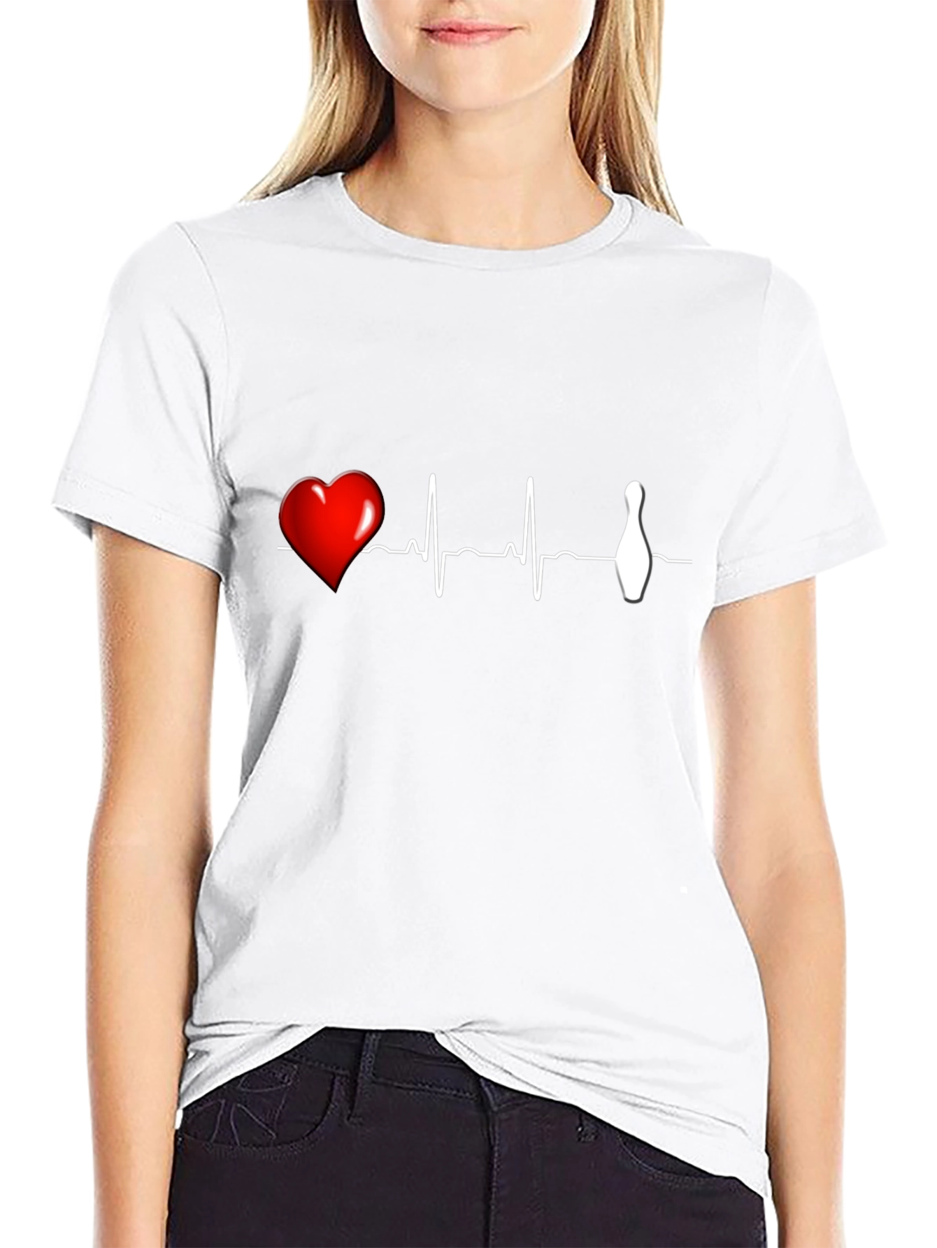 Bowling Heartbeat Graphic T-Shirt