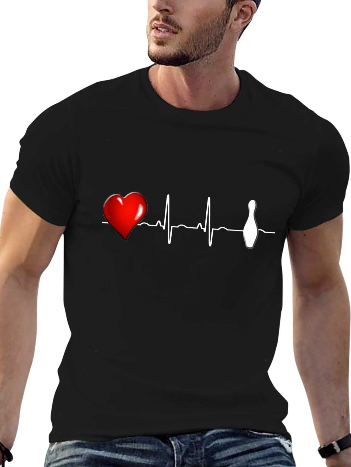 Bowling Heartbeat Graphic T-Shirt
