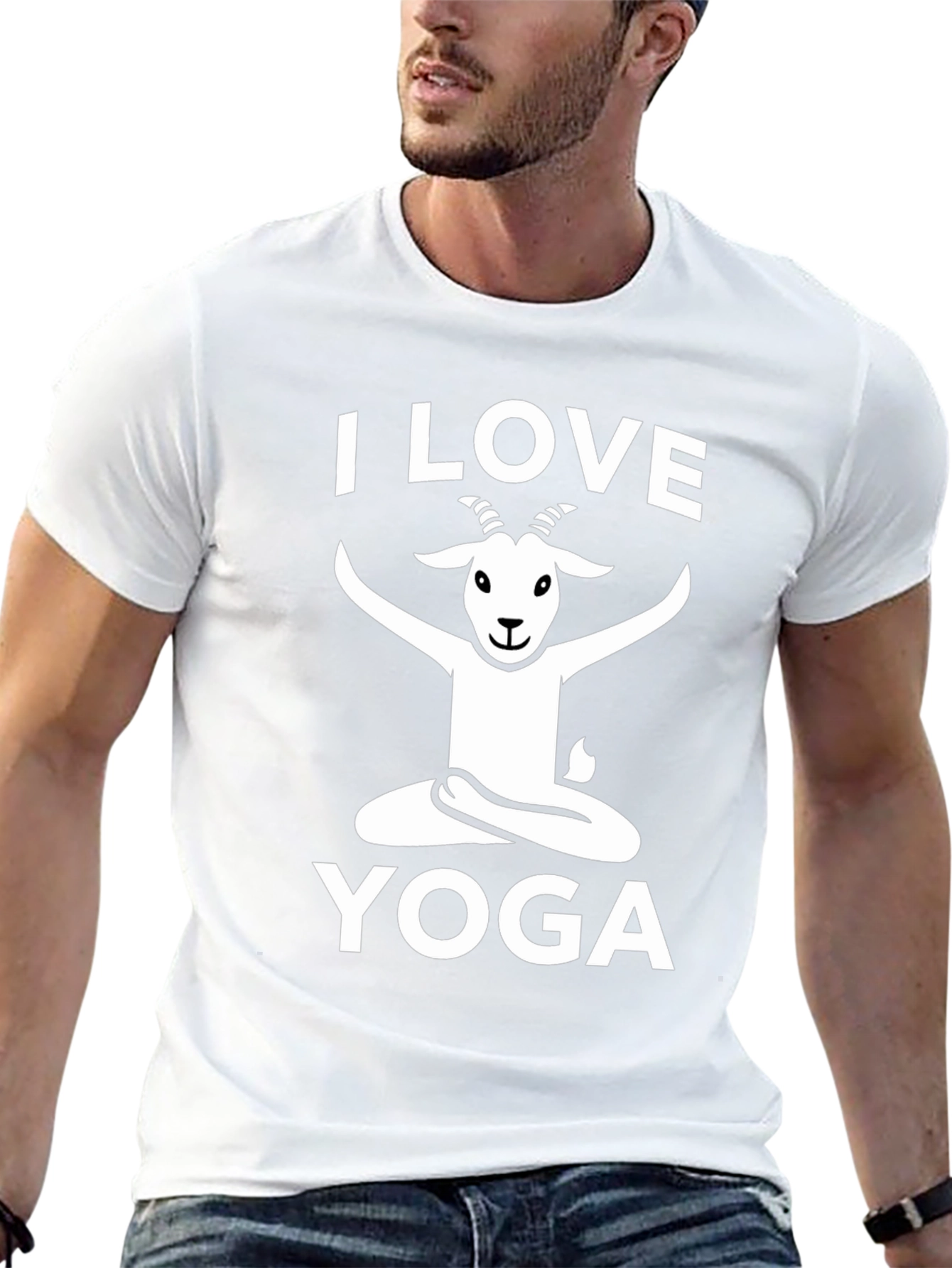 I Love Yoga Goat T-Shirt - Funny Graphic Tee