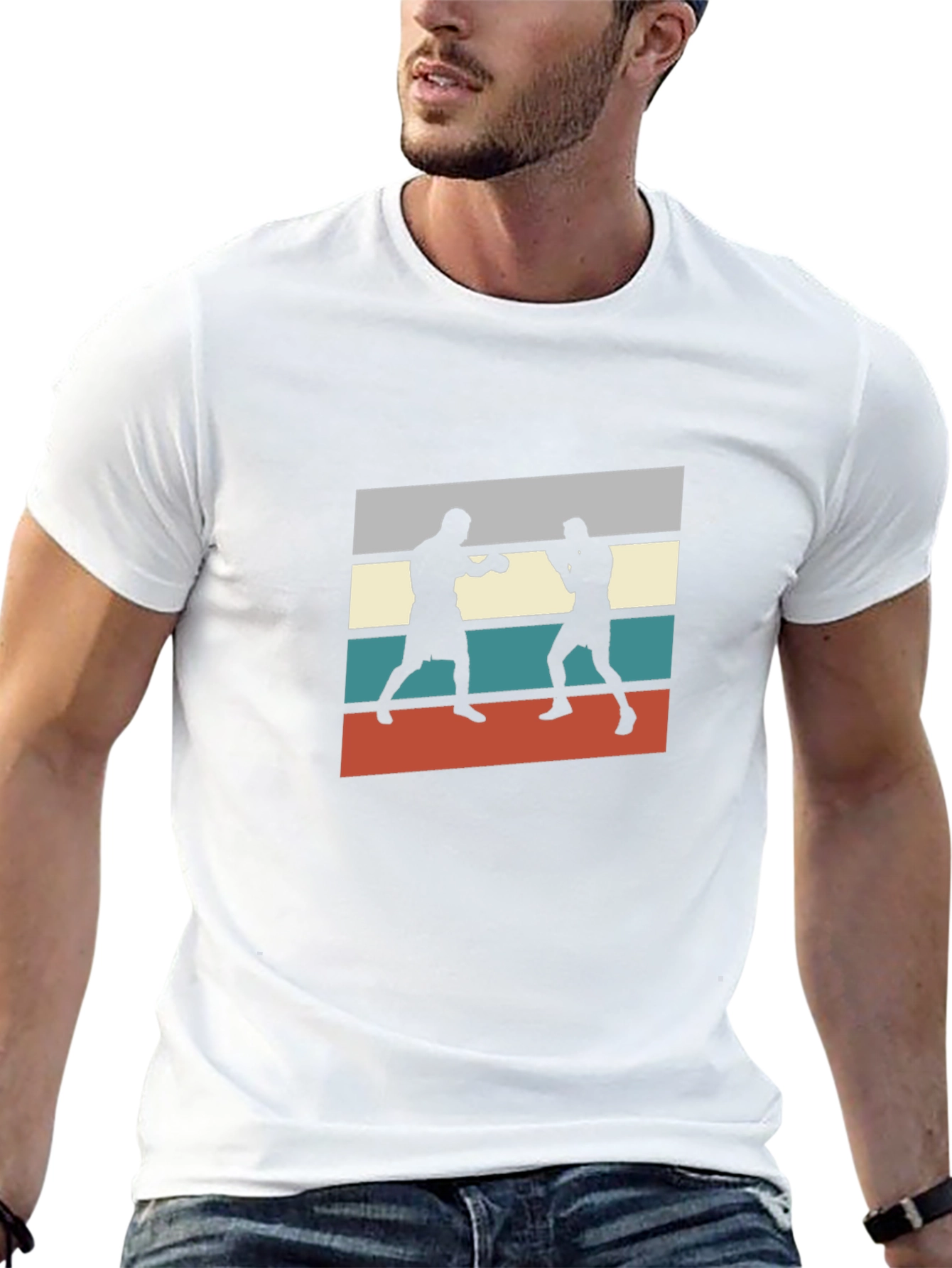 Retro Boxer Silhouette T-Shirt