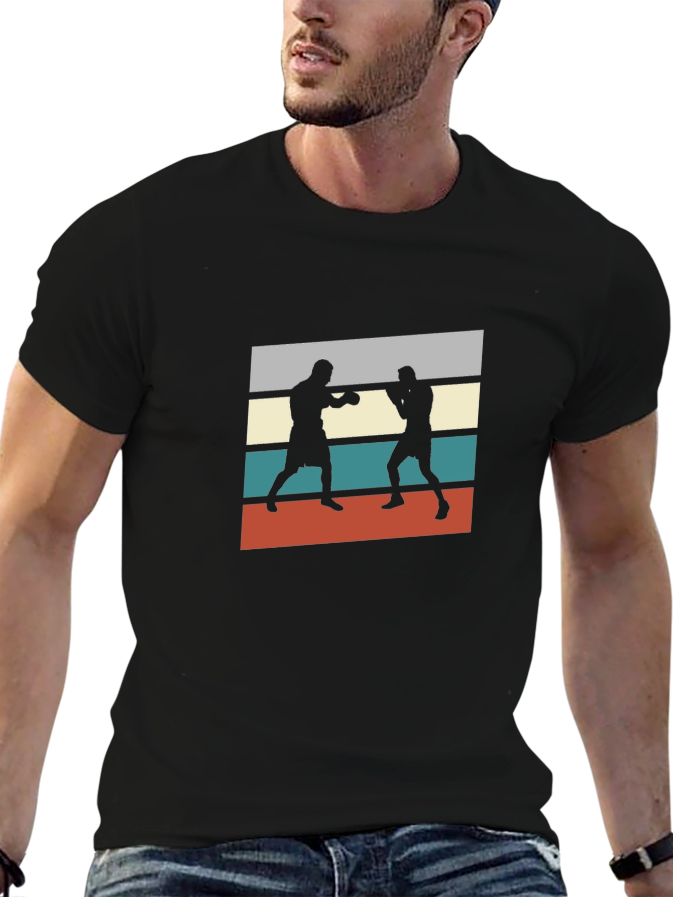 Retro Boxer Silhouette T-Shirt