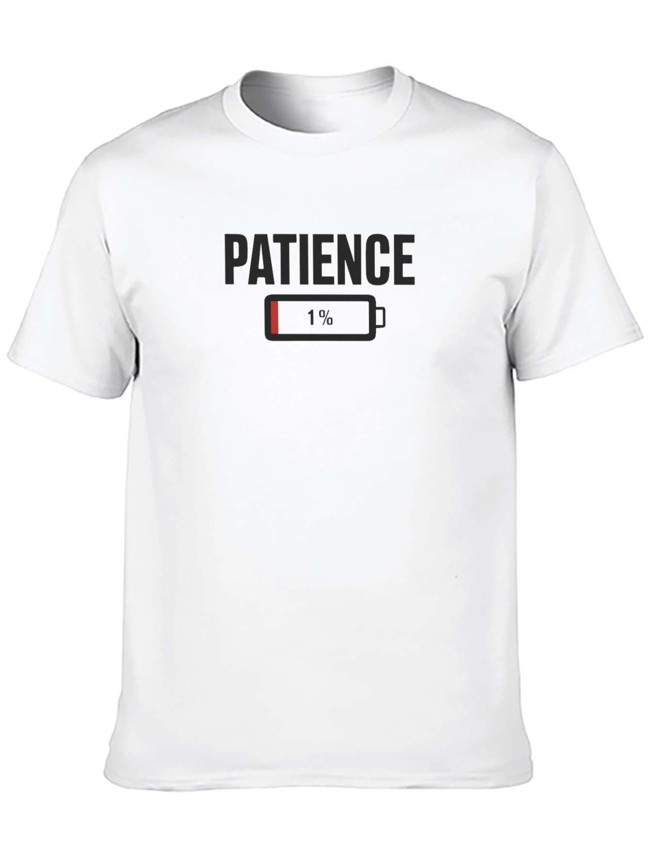 Patience 1% Low Battery Graphic Tee