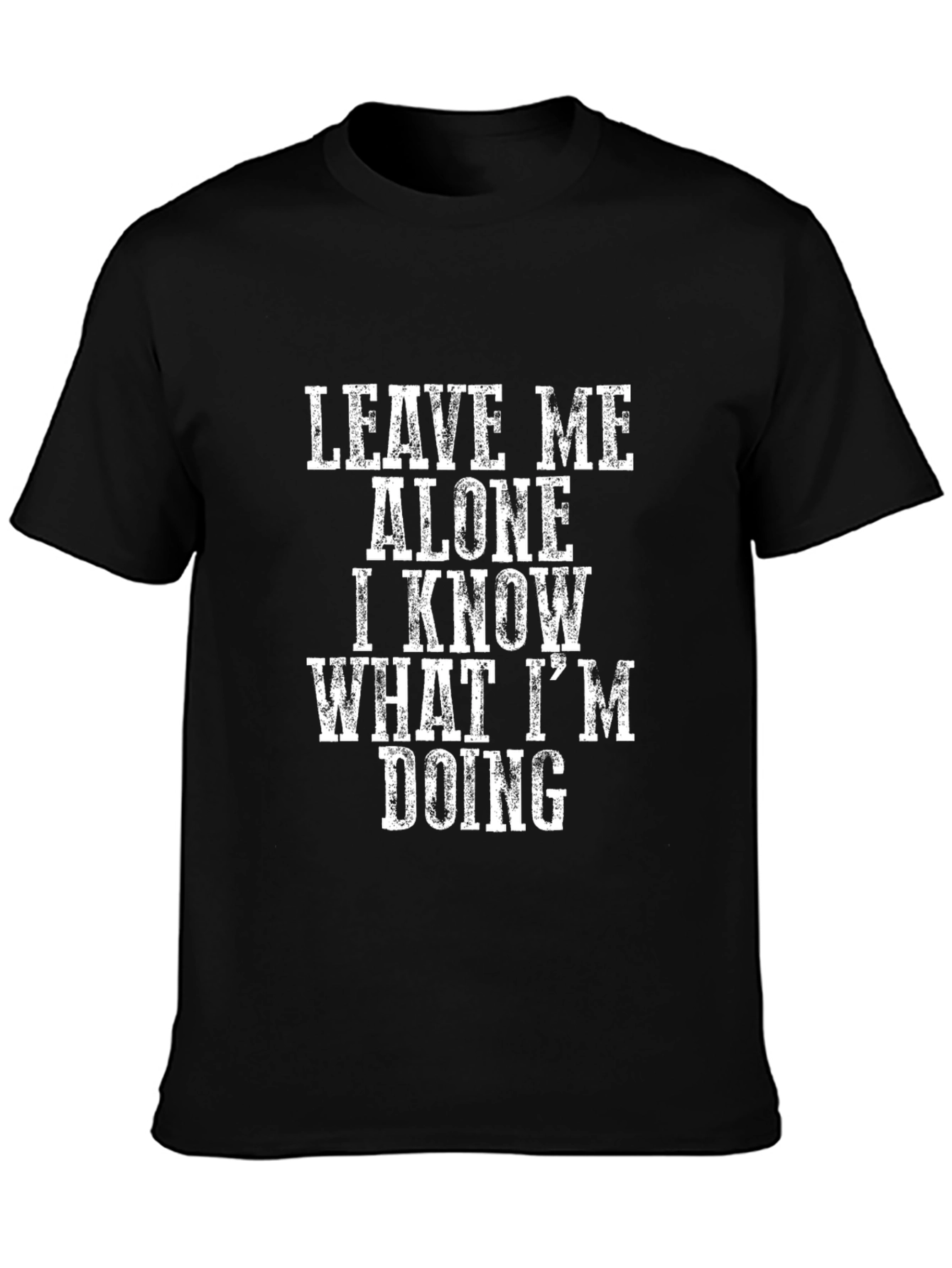 Leave Me Alone Graphic T-Shirt - Black
