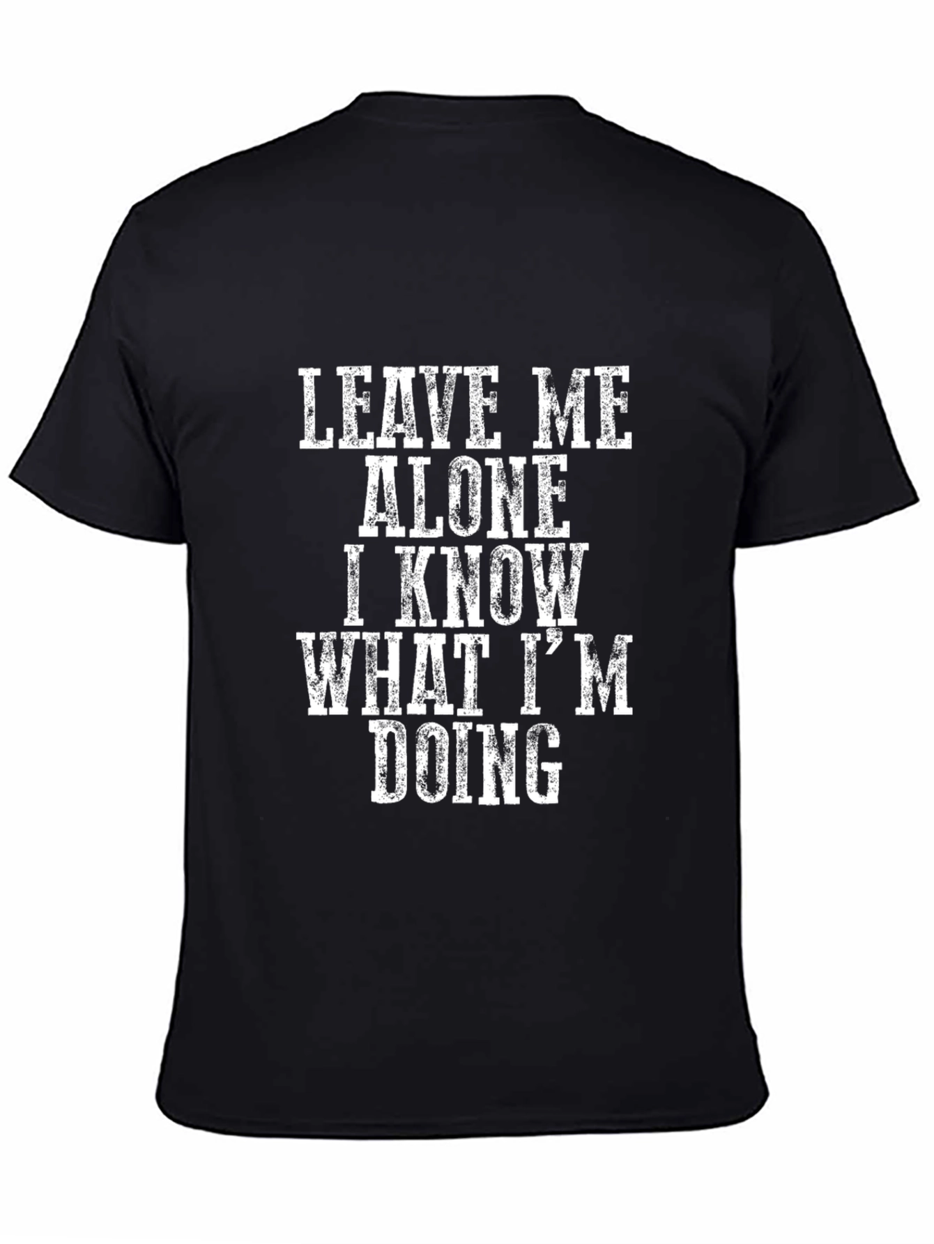 Leave Me Alone Graphic T-Shirt - Black