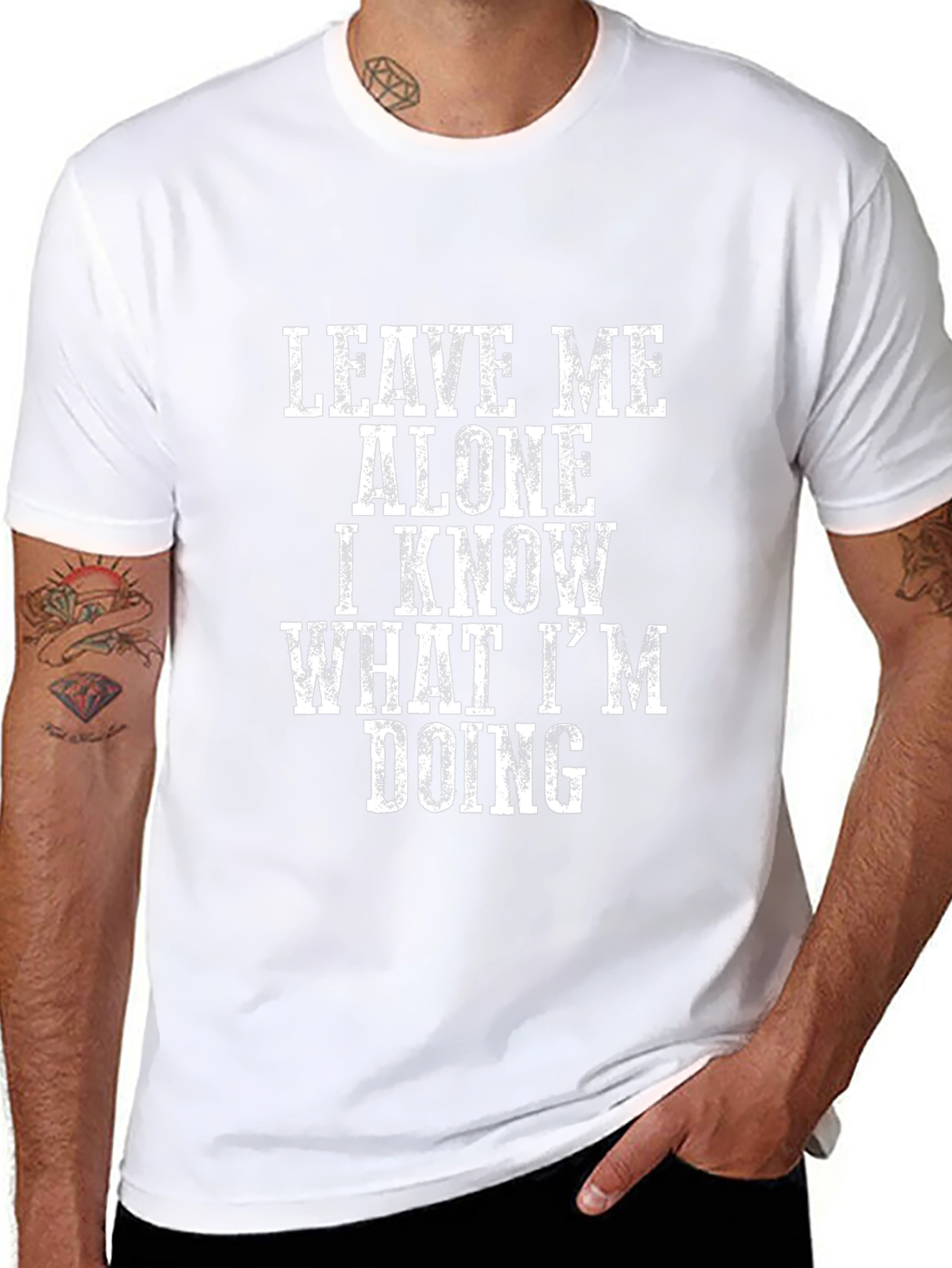 Leave Me Alone Graphic T-Shirt - Black
