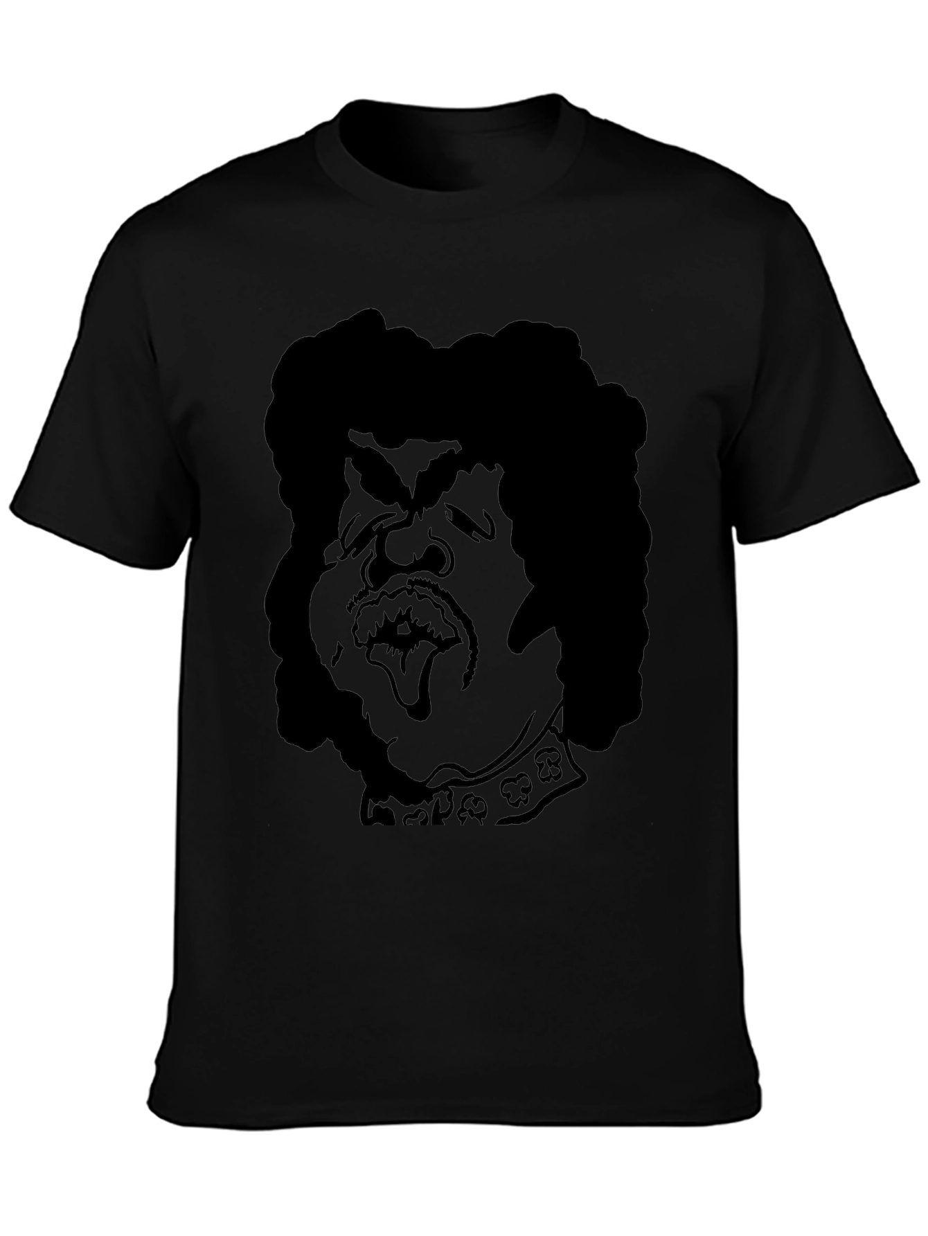 Humorous Cartoon Silhouette Black T-Shirt