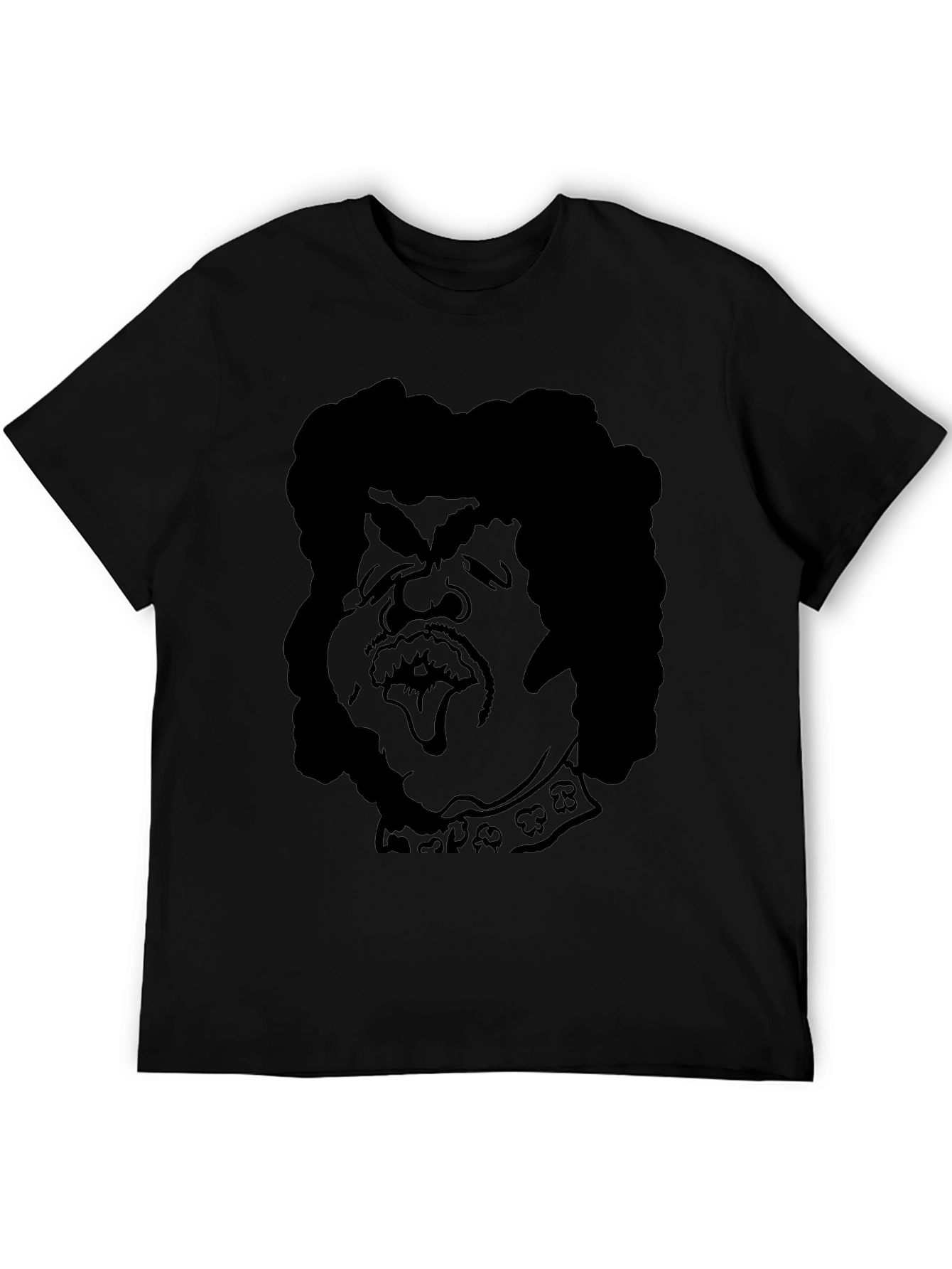 Humorous Cartoon Silhouette Black T-Shirt