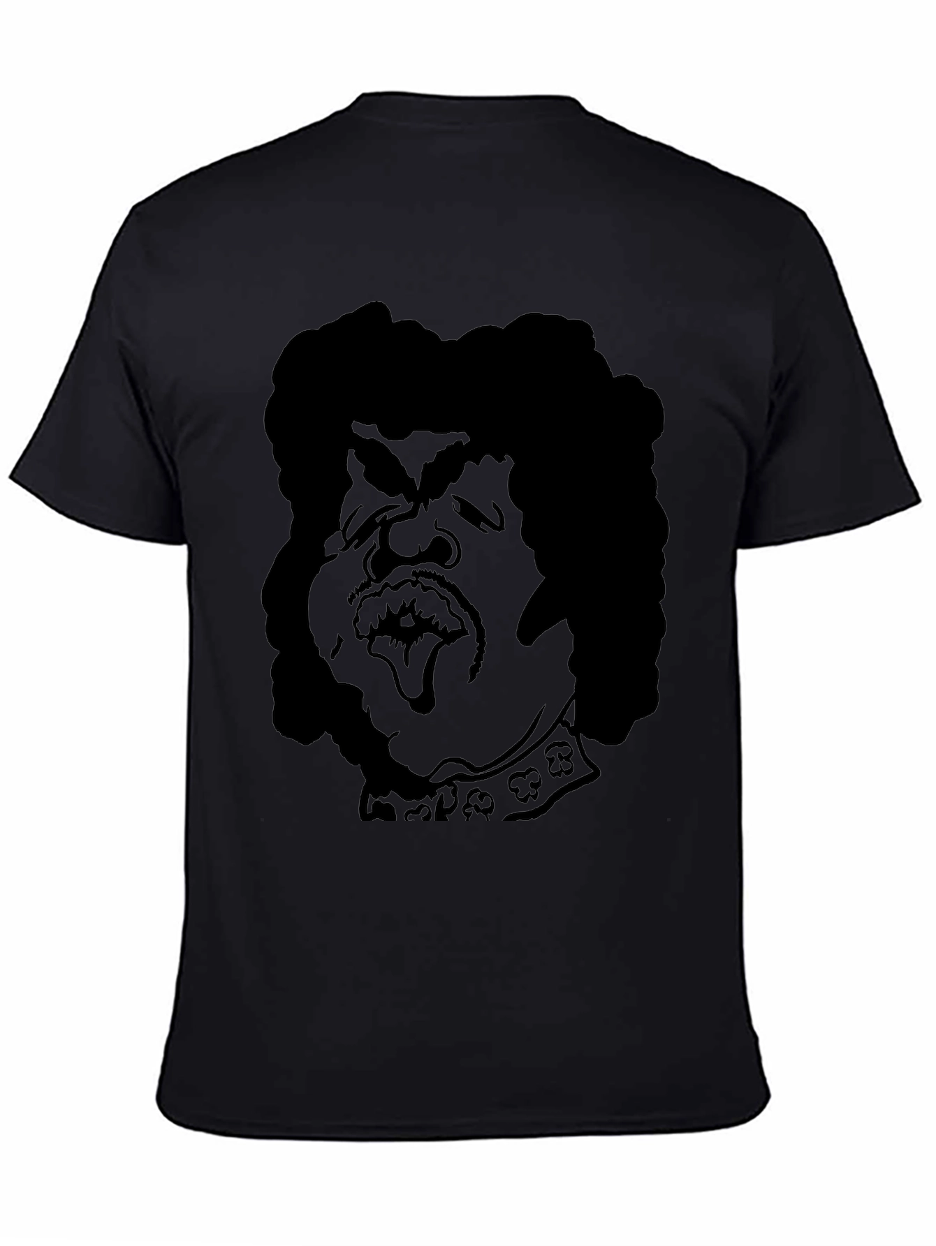 Humorous Cartoon Silhouette Black T-Shirt