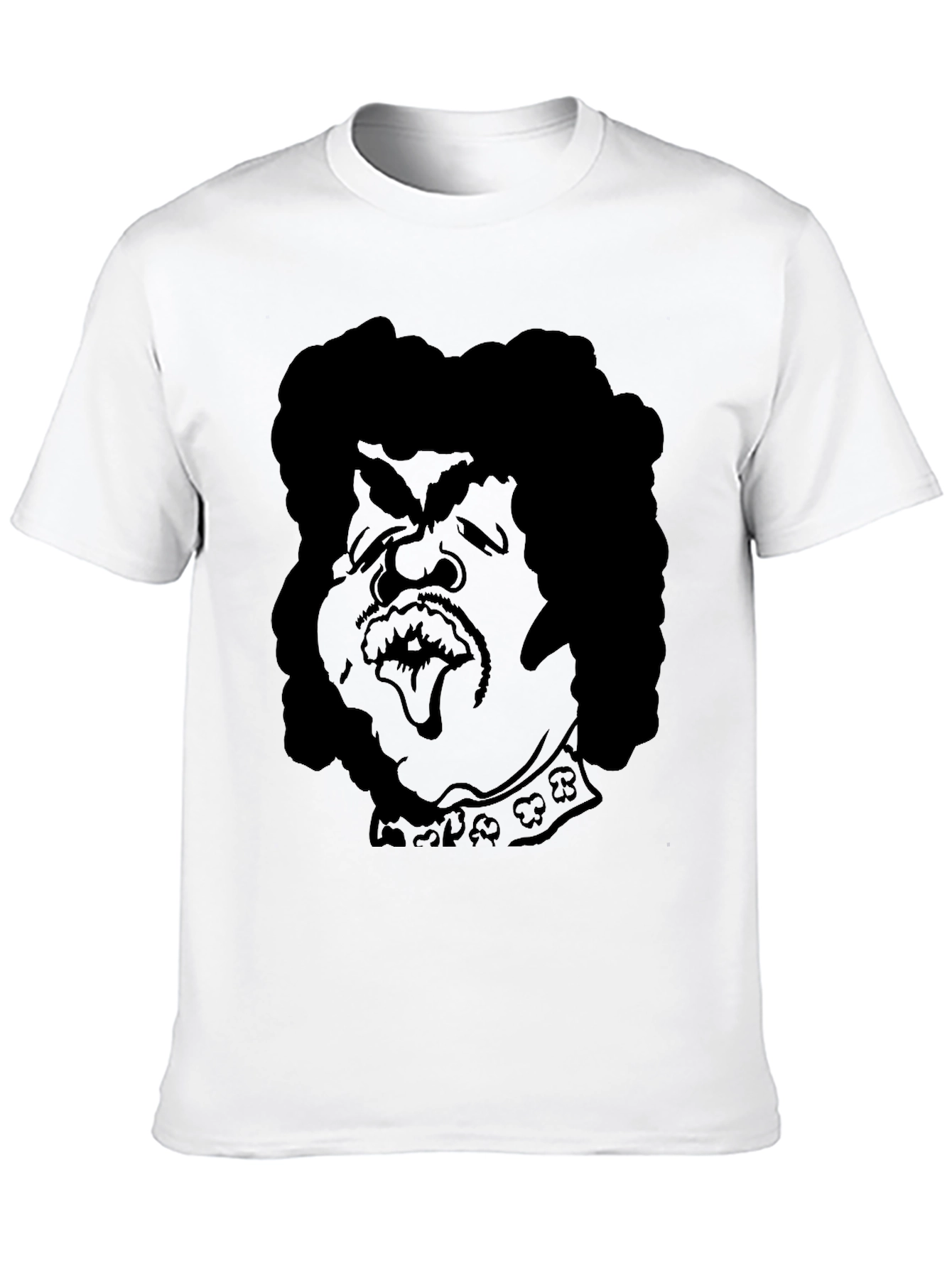 Humorous Cartoon Silhouette Black T-Shirt