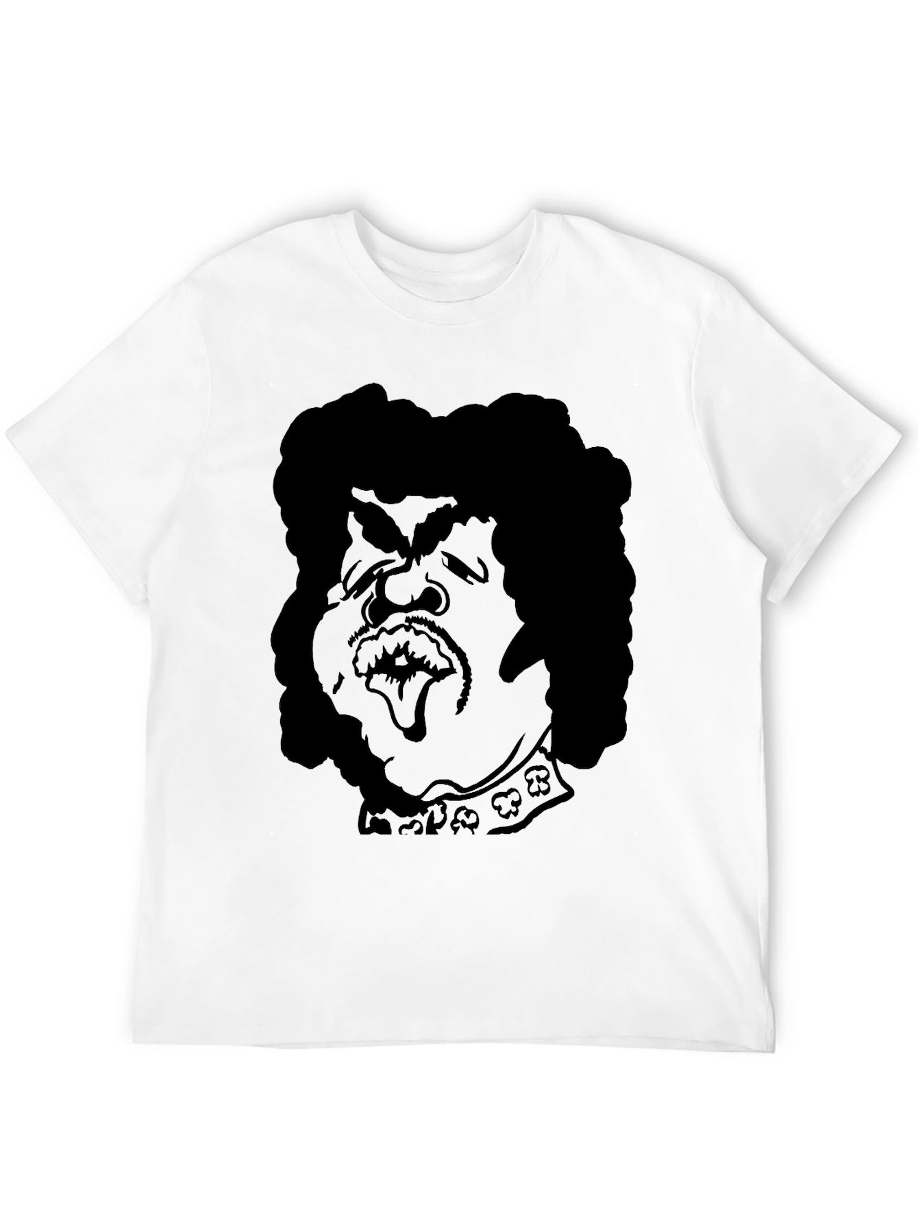 Humorous Cartoon Silhouette Black T-Shirt