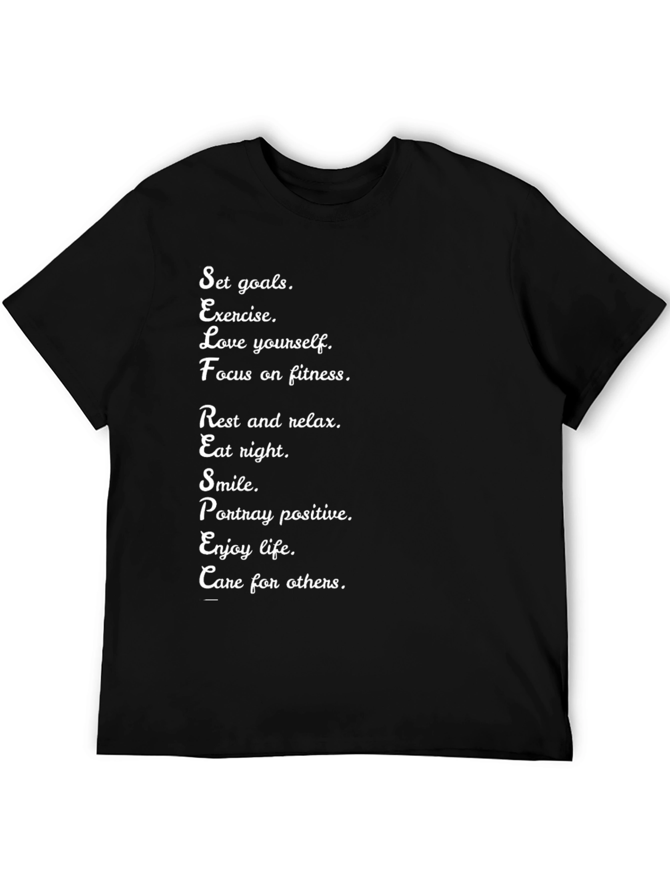 Motivational Black T-Shirt Self-Care