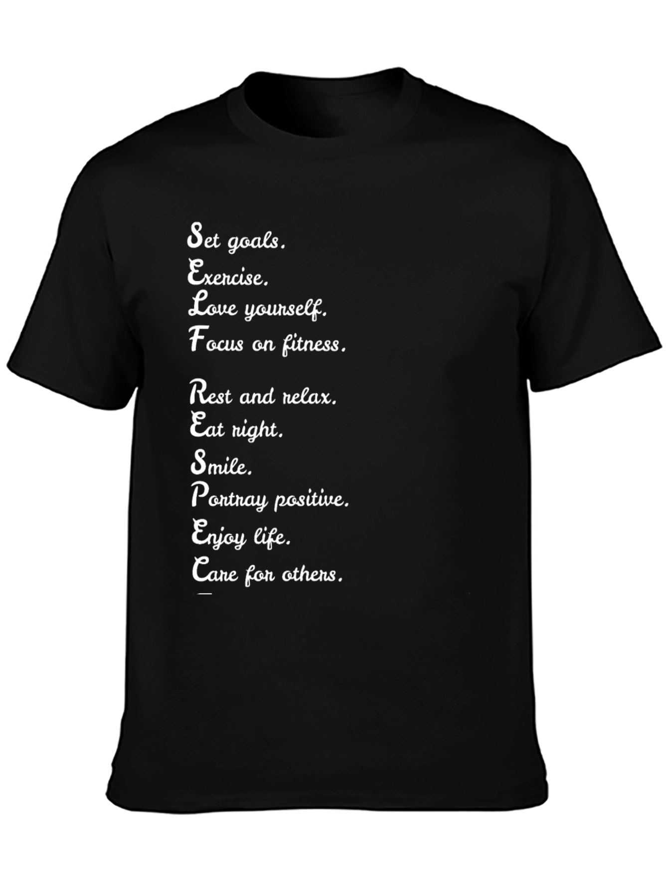 Motivational Black T-Shirt Self-Care