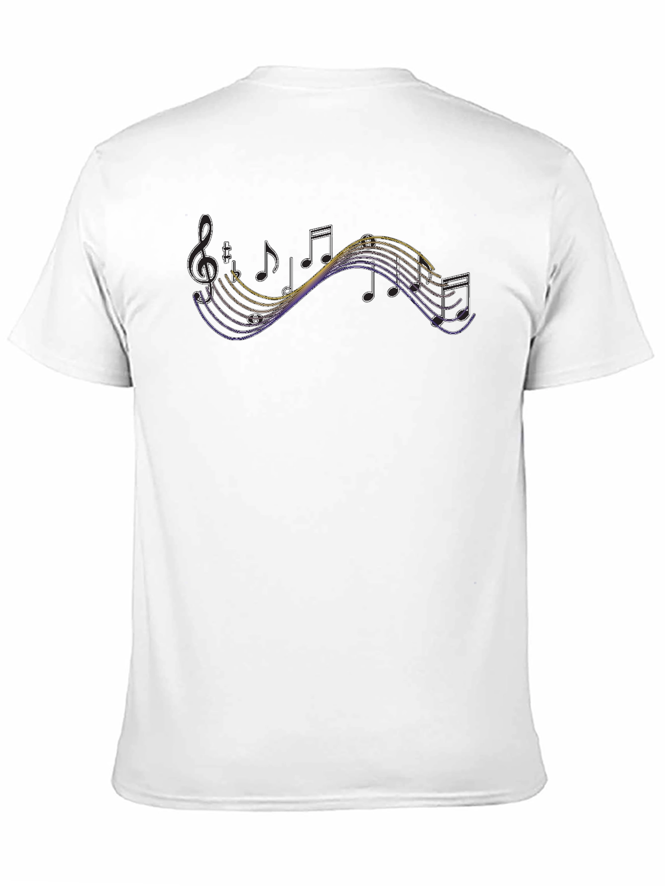 Musical Note Graphic Tee - Black Cotton T-Shirt