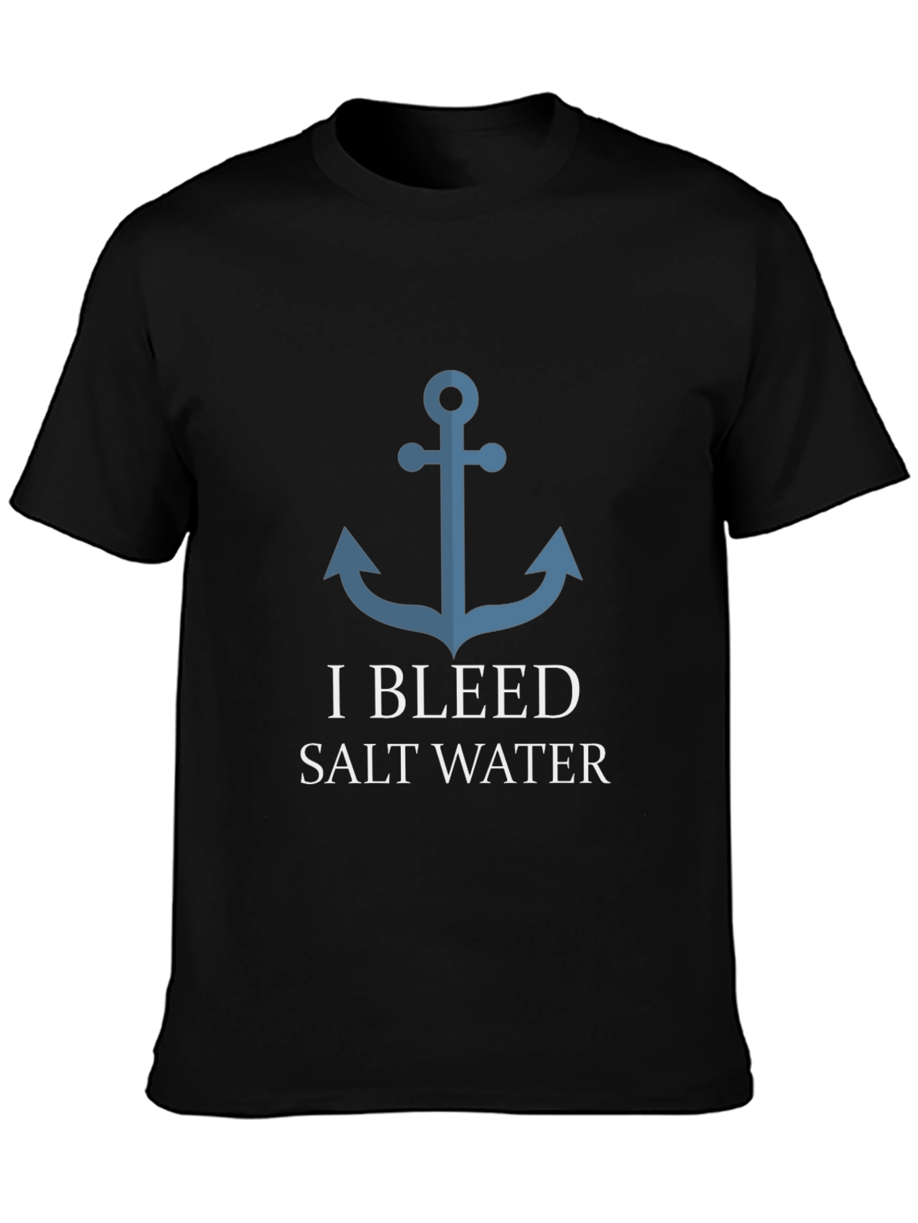 I Bleed Saltwater Anchor Graphic T-Shirt